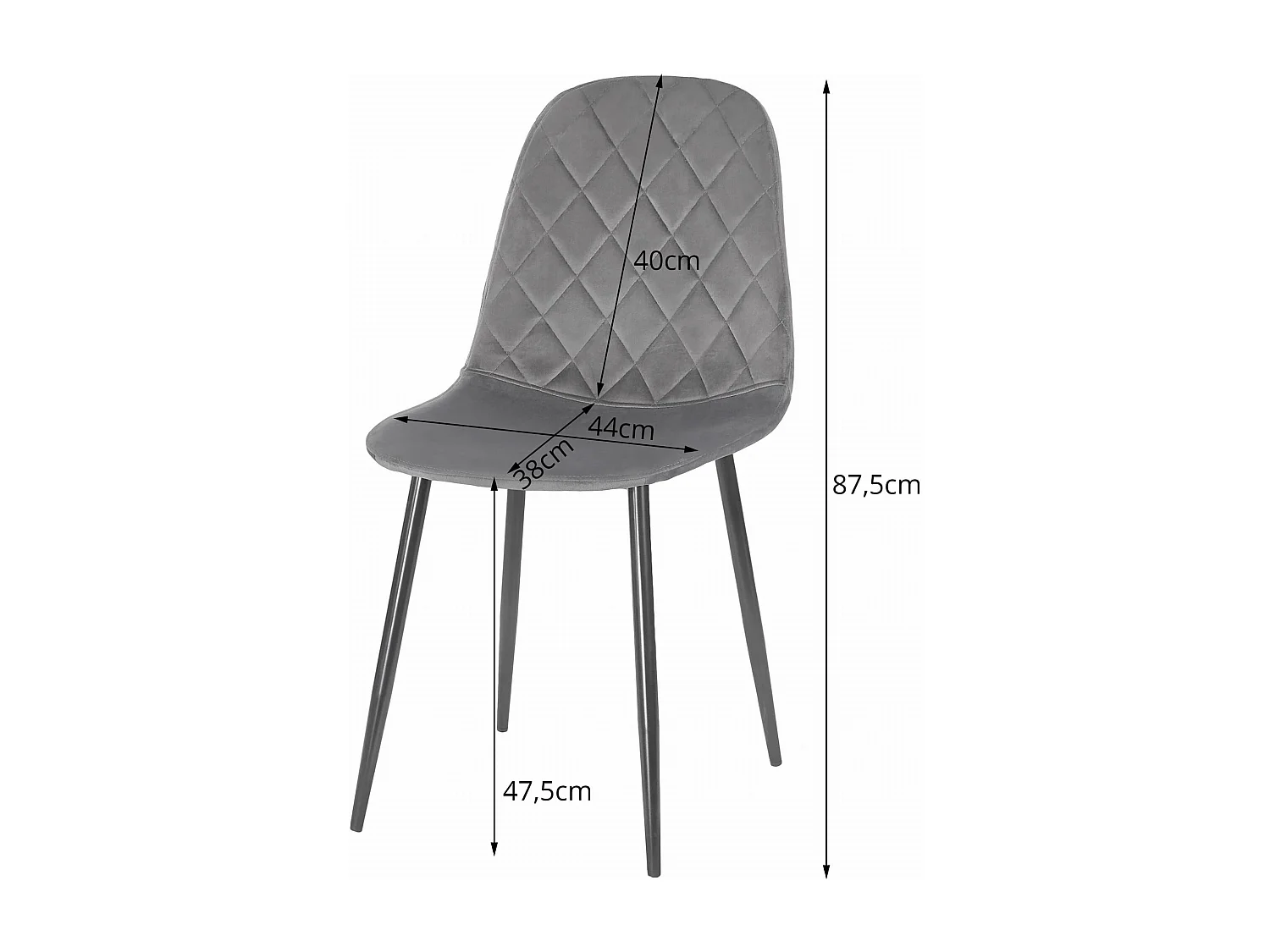 Valora DAPI STOEL Zwart Fluweel Modern Design Ergonomisch x3