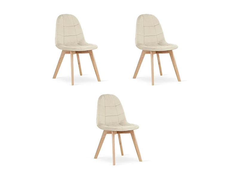Valora NUUC stoel beige fluweel ergonomisch ontwerp x3