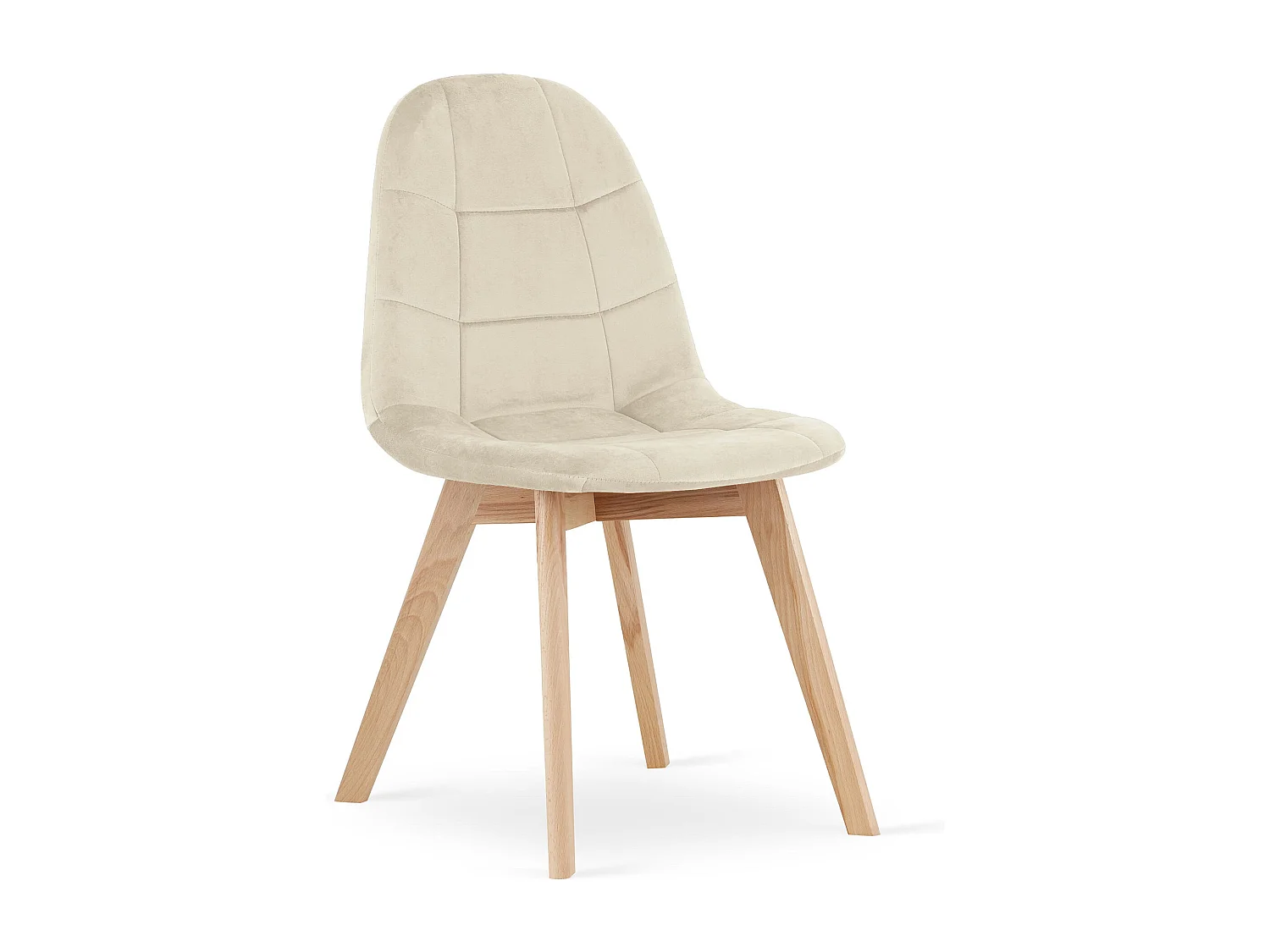 Chaise Valora NUUC en velours beige, design ergonomique x3