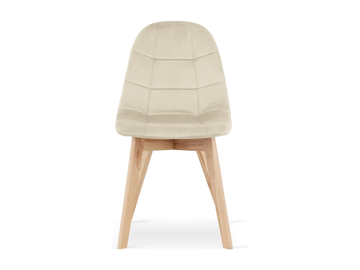 Chaise Valora NUUC en velours beige, design ergonomique x4