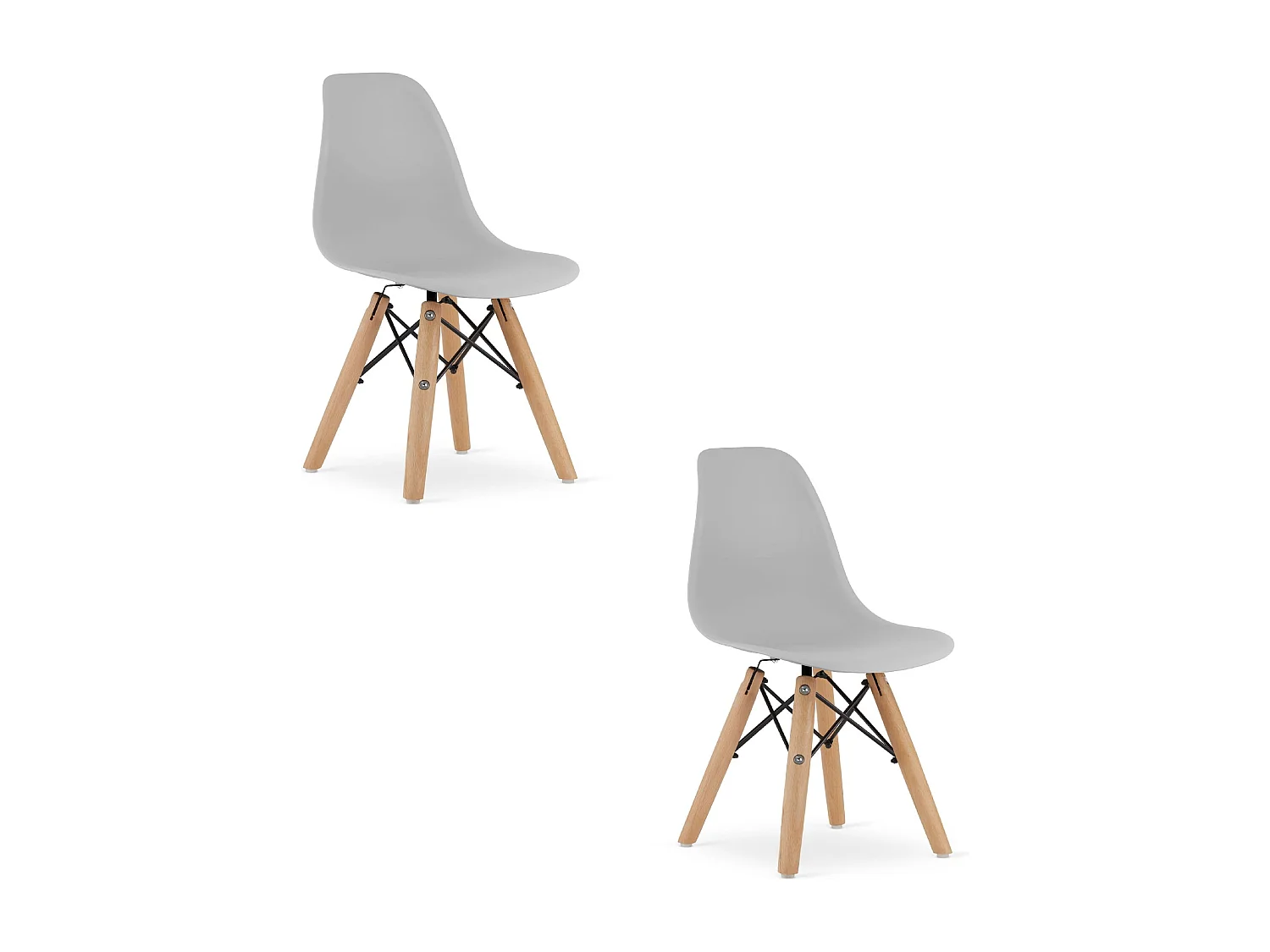 Valora ZUBI stoel ergonomisch grijs voor kinderkamer x2