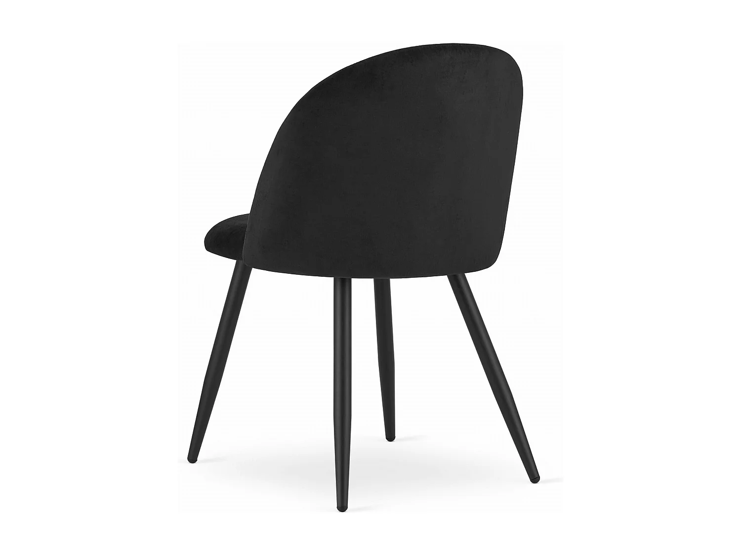 Valora BELLO Chair Black Velvet Metal Legs Set di 4