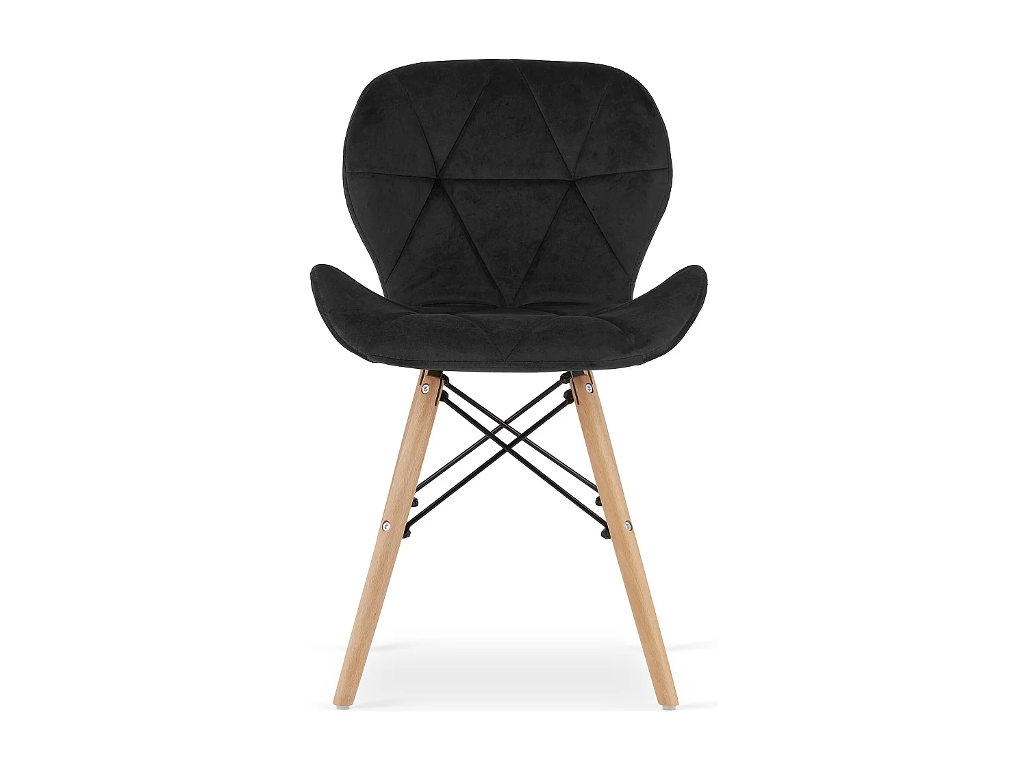 Valora WAKO Velvet Chair Modern Ergonomic Black x3