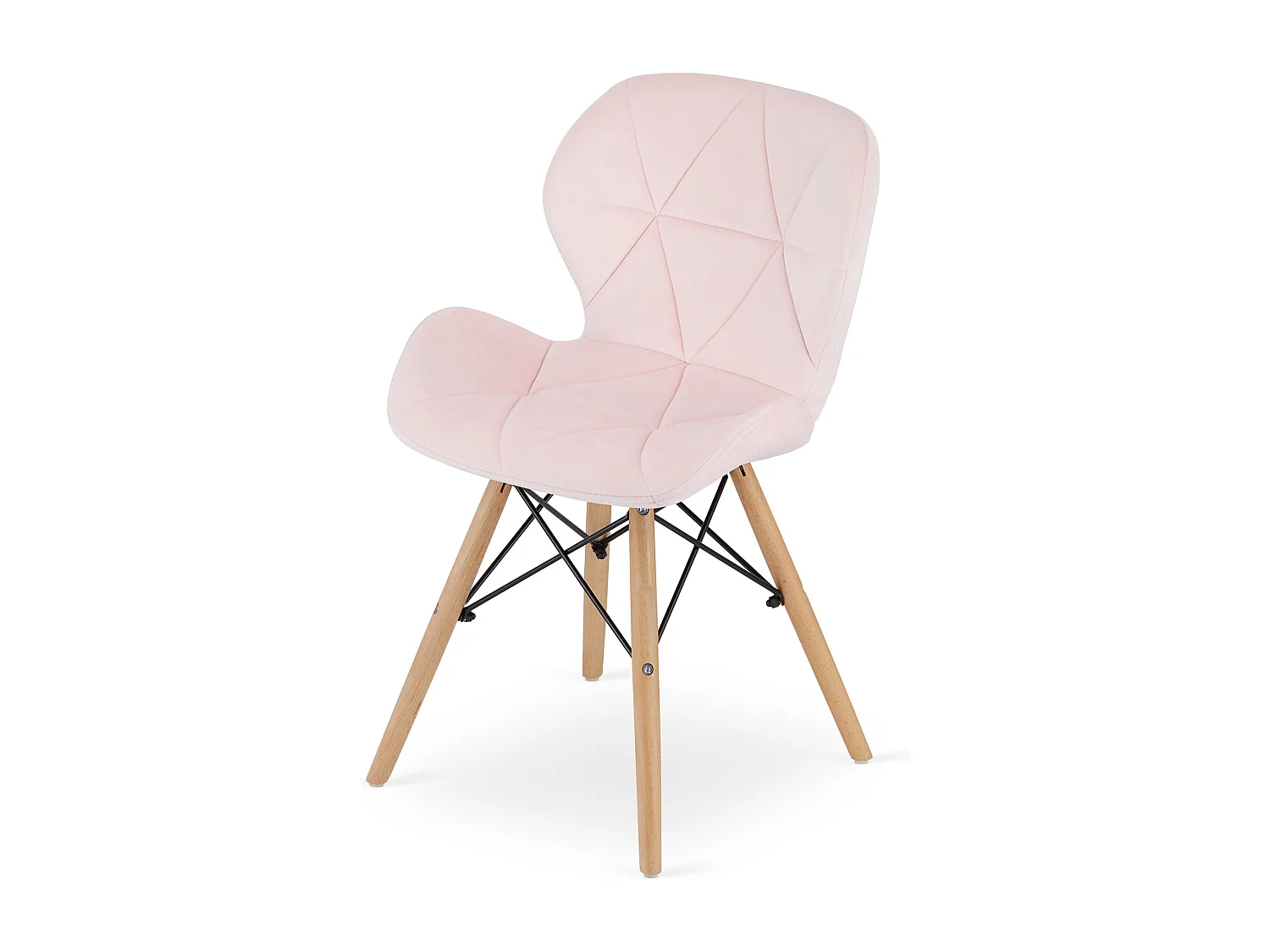 Valora WAKO Fluwelen Stoel Modern Design Roze voor Woonkamer x2