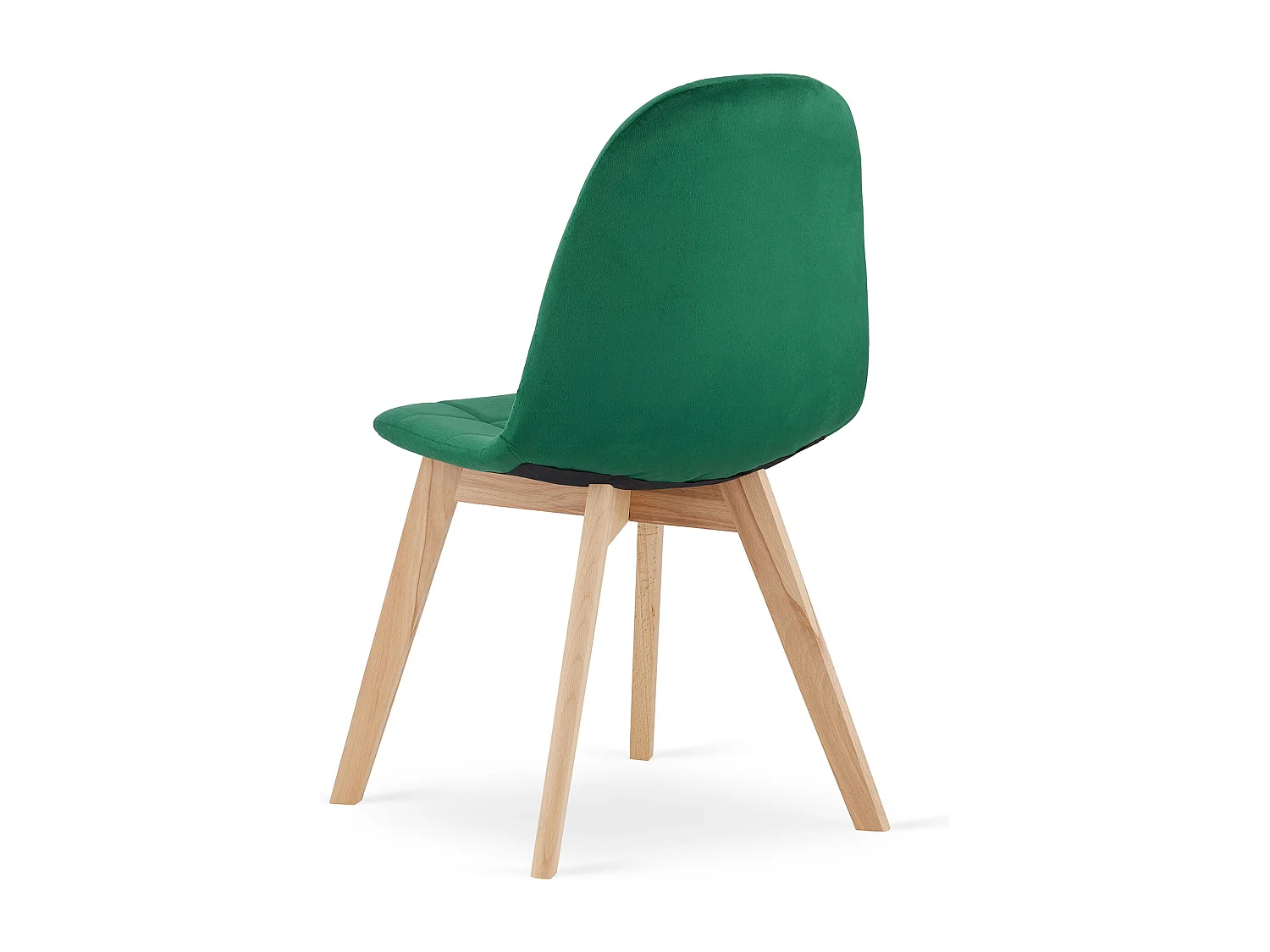 Conjunto de 4 cadeiras Valora NUUC em veludo verde escuro com design ergonômico.