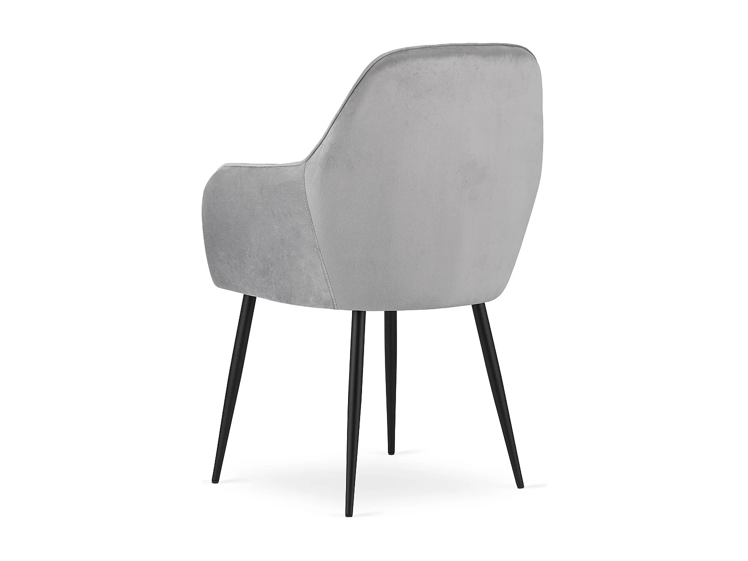 Fauteuil Valora LUGO en velours gris argenté, design moderne pour salon
