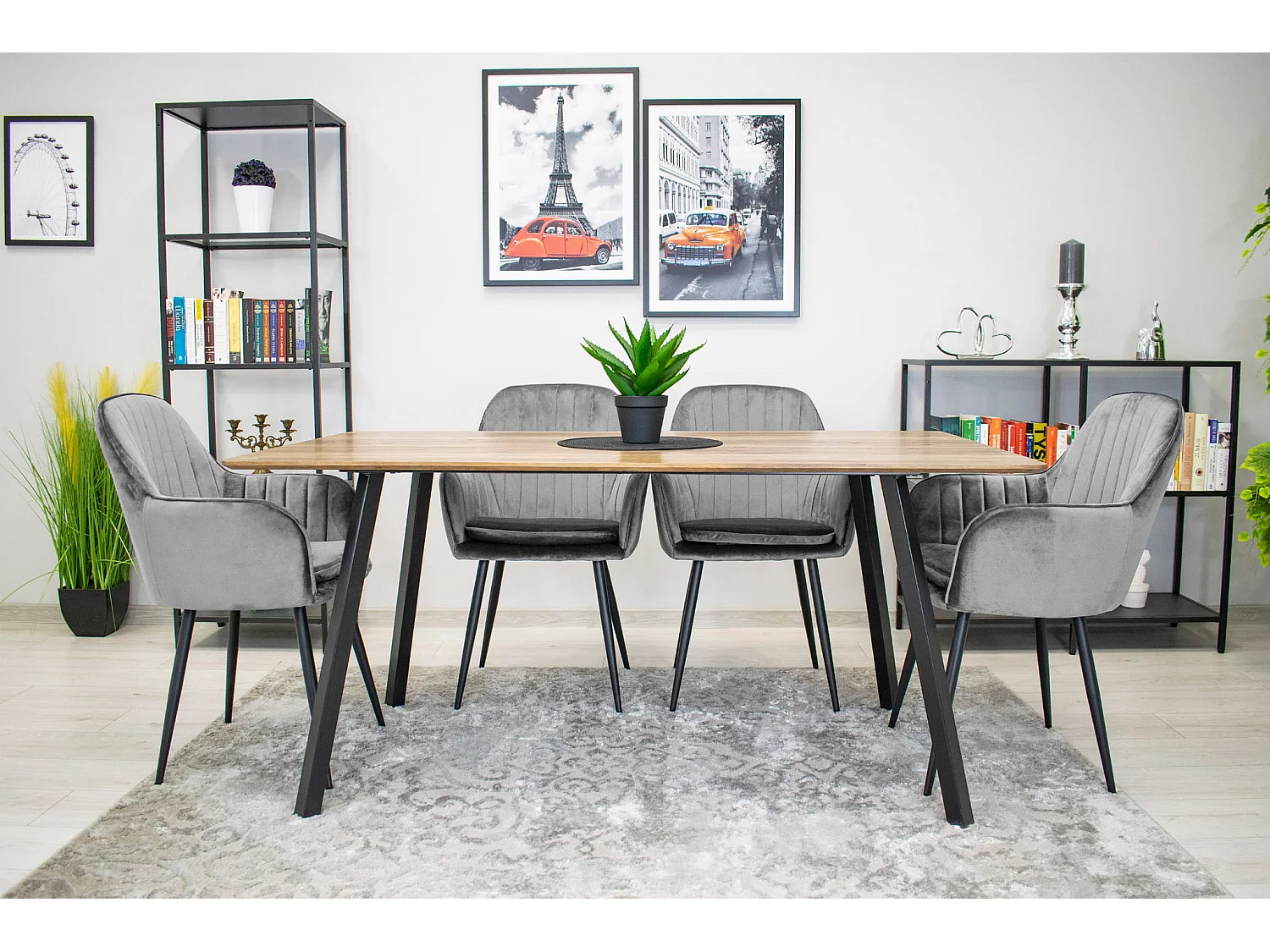 Fauteuil Valora LUGO en velours gris argenté, design moderne pour salon