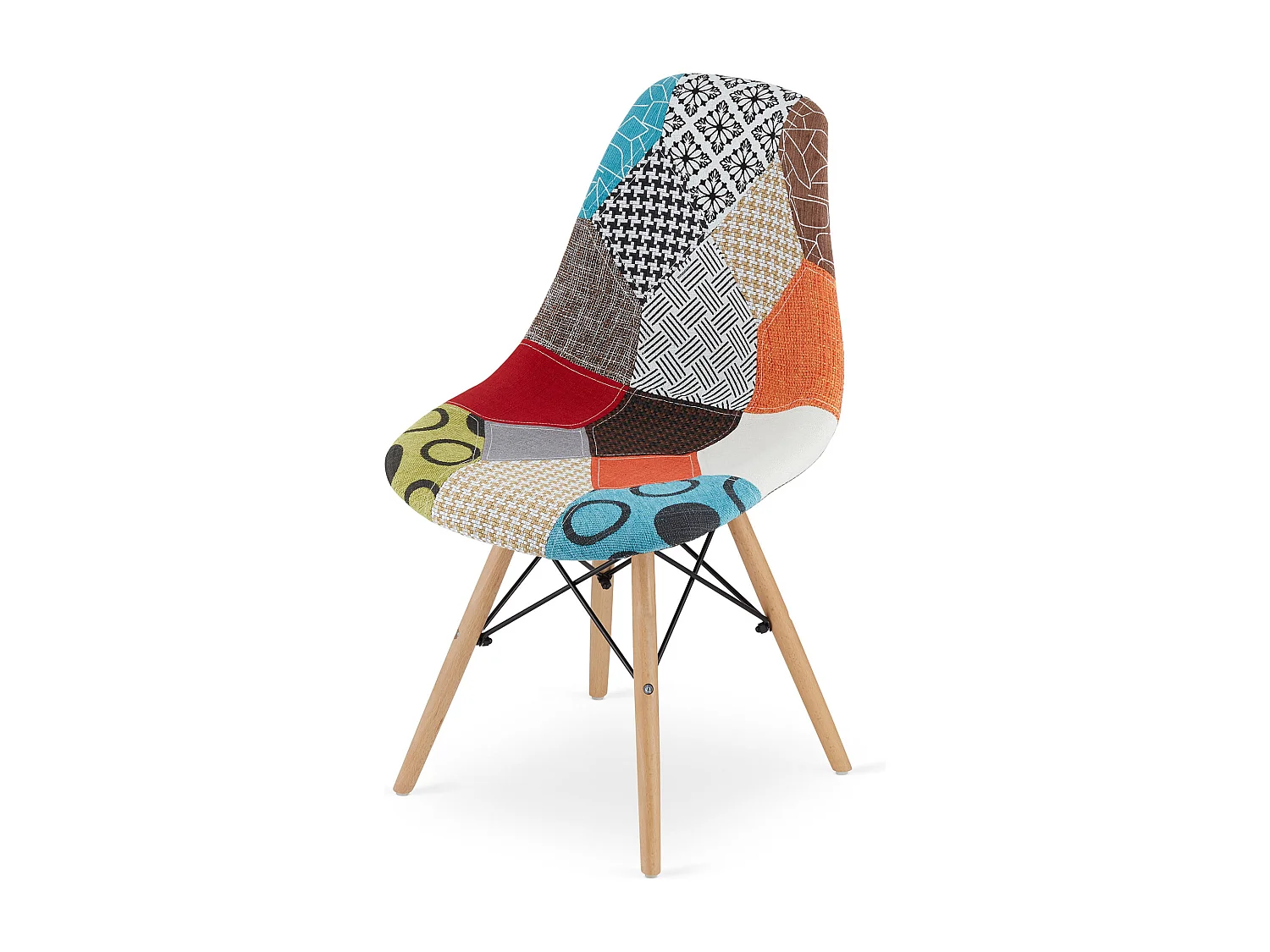 Chaise Valora SEUL, motif 02, design ergonomique, pieds naturels x2