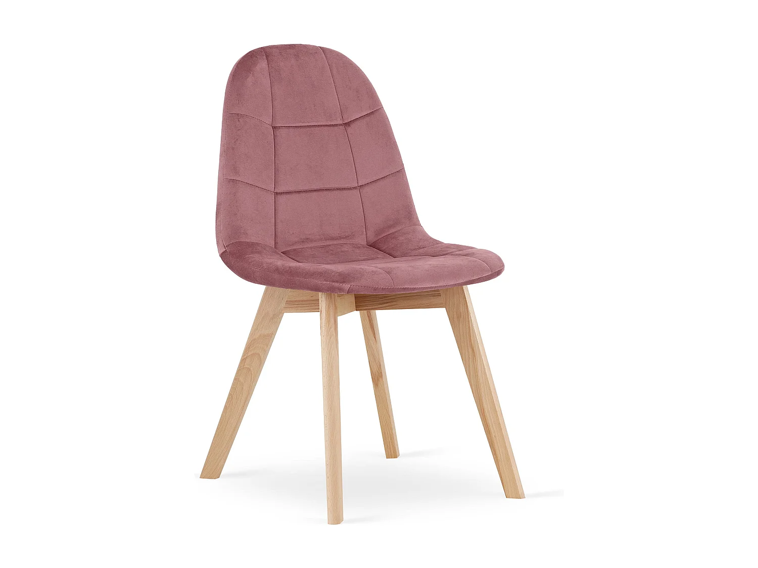 Conjunto de 2 cadeiras Valora NUUC em veludo rosa escuro com design ergonômico.