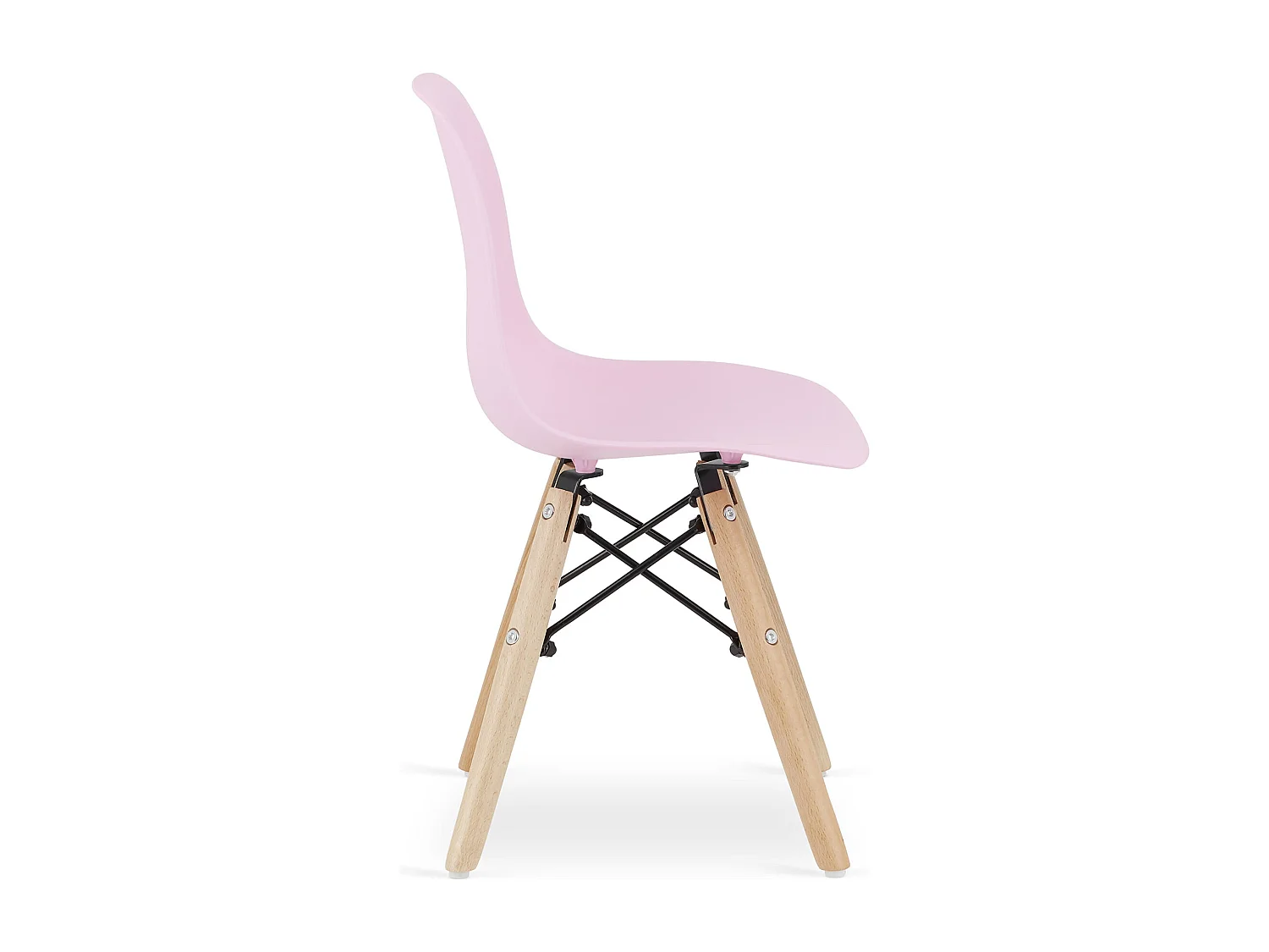 Valora ZUBI stoel roze polypropyleen beuken poten x4