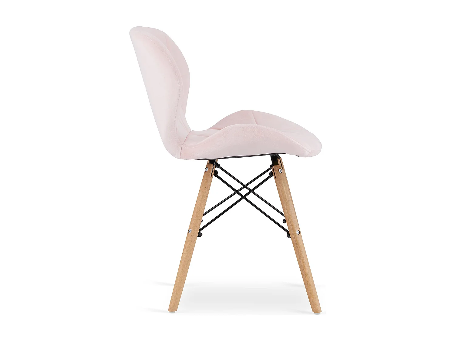 Fauteuil Valora WAKO en velours rose, design moderne pour le salon