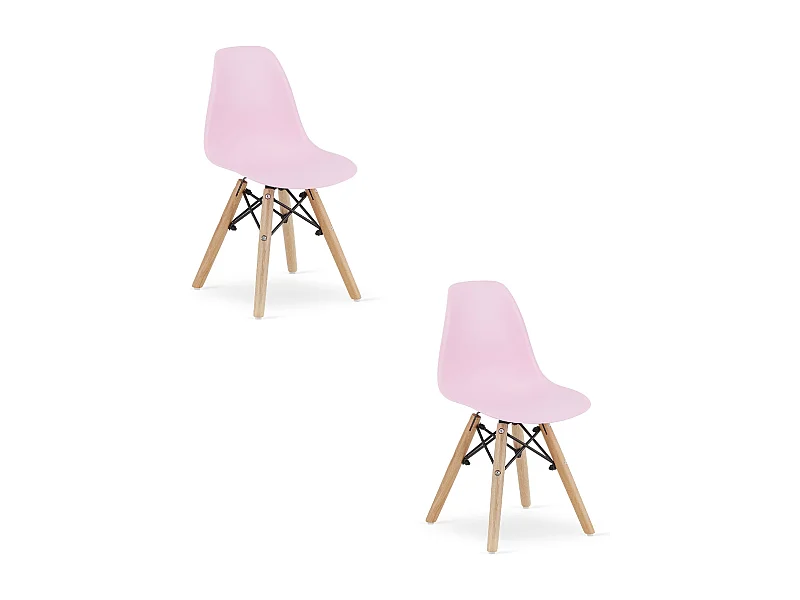 Valora ZUBI stoel ergonomisch roze voor kinderkamer x2