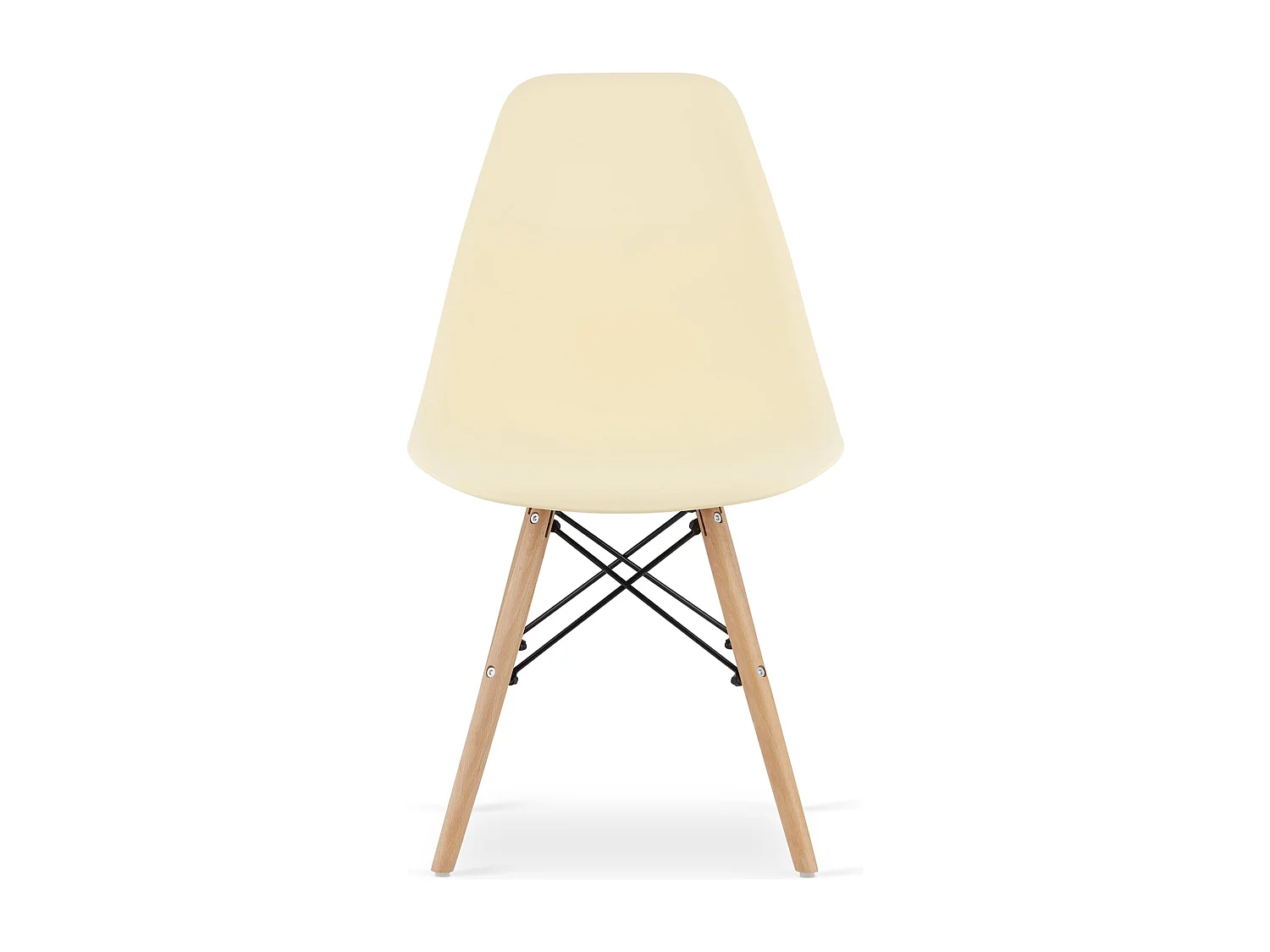 Sedia Valora OSAKA color crema con gambe naturali per soggiorno x4