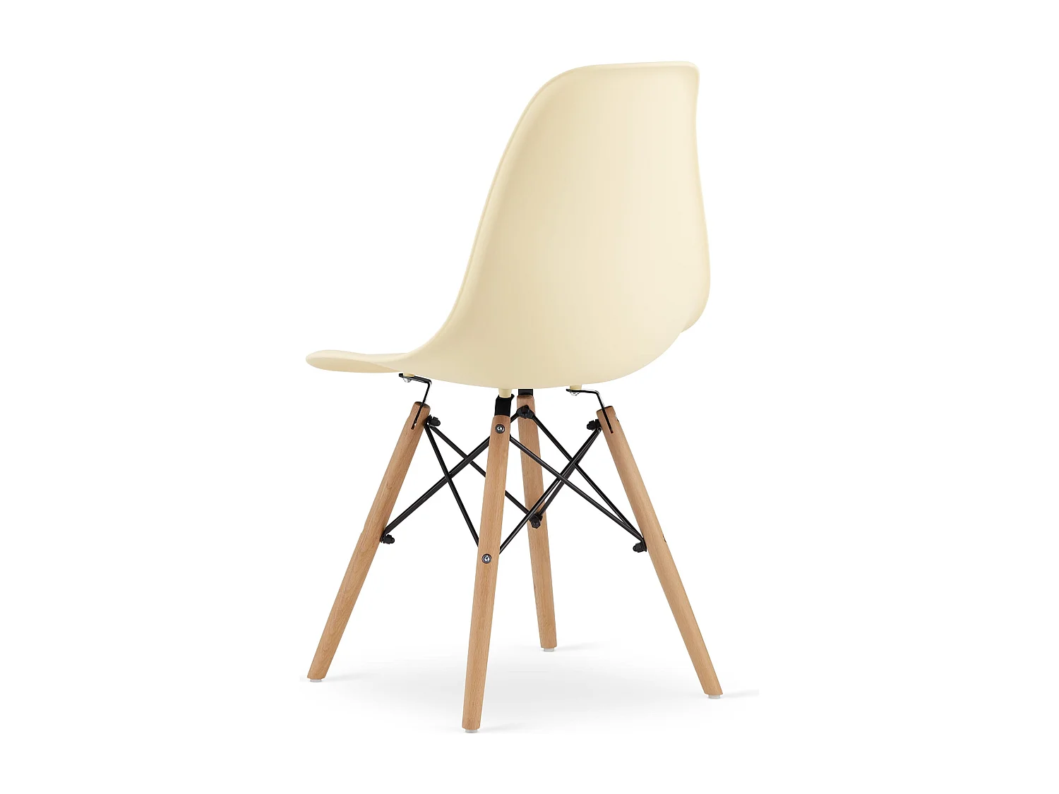 Sedia Valora OSAKA color crema con gambe naturali per soggiorno x4