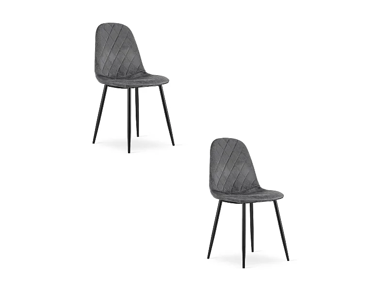 KRZESŁO Valora DAPI Ciemnoszary Aksamit Nowoczesny Design x2