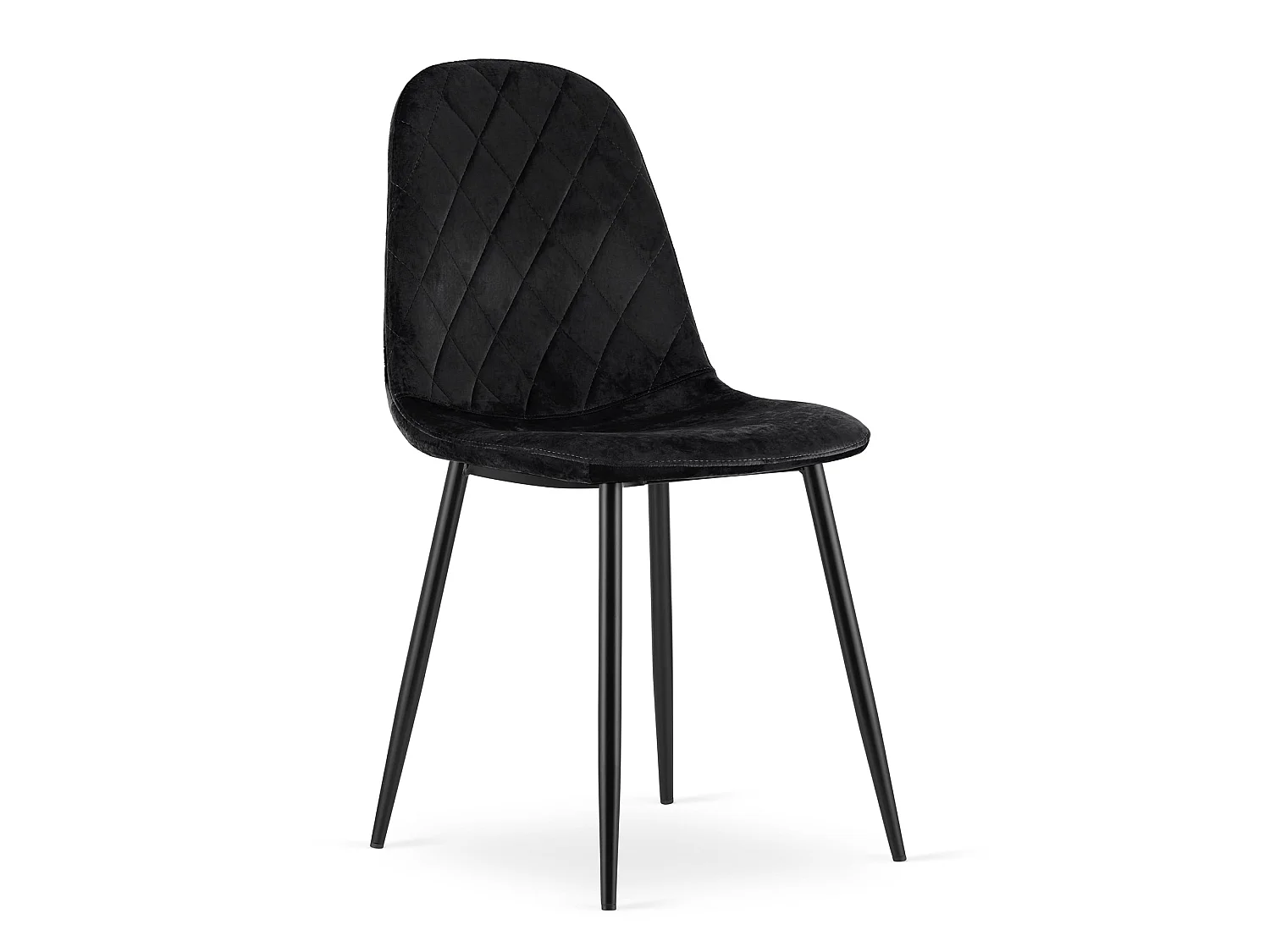 Valora DAPI CHAISES en velours noir, chaises ergonomiques modernes x4