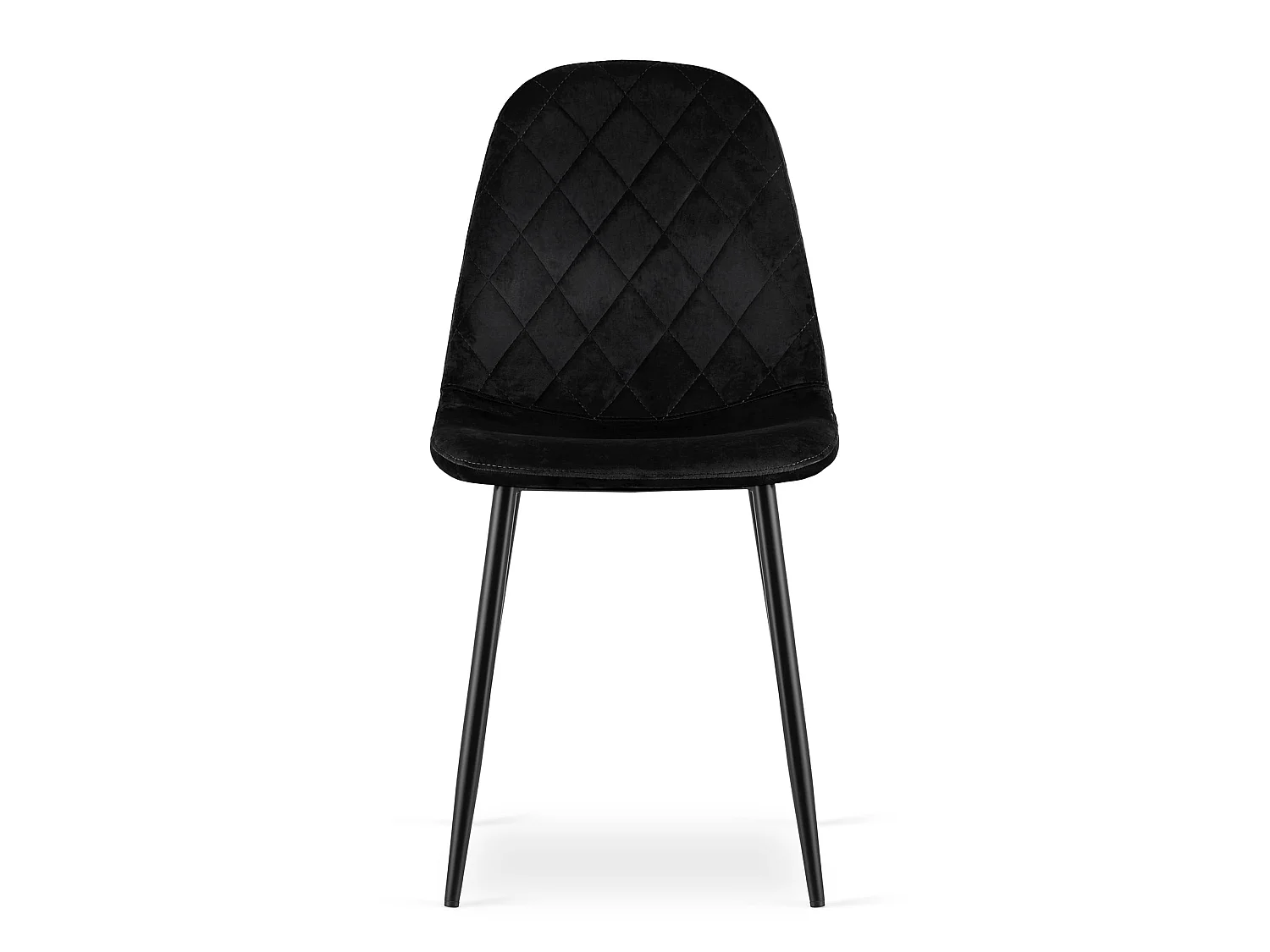 Valora DAPI CHAISES en velours noir, chaises ergonomiques modernes x4