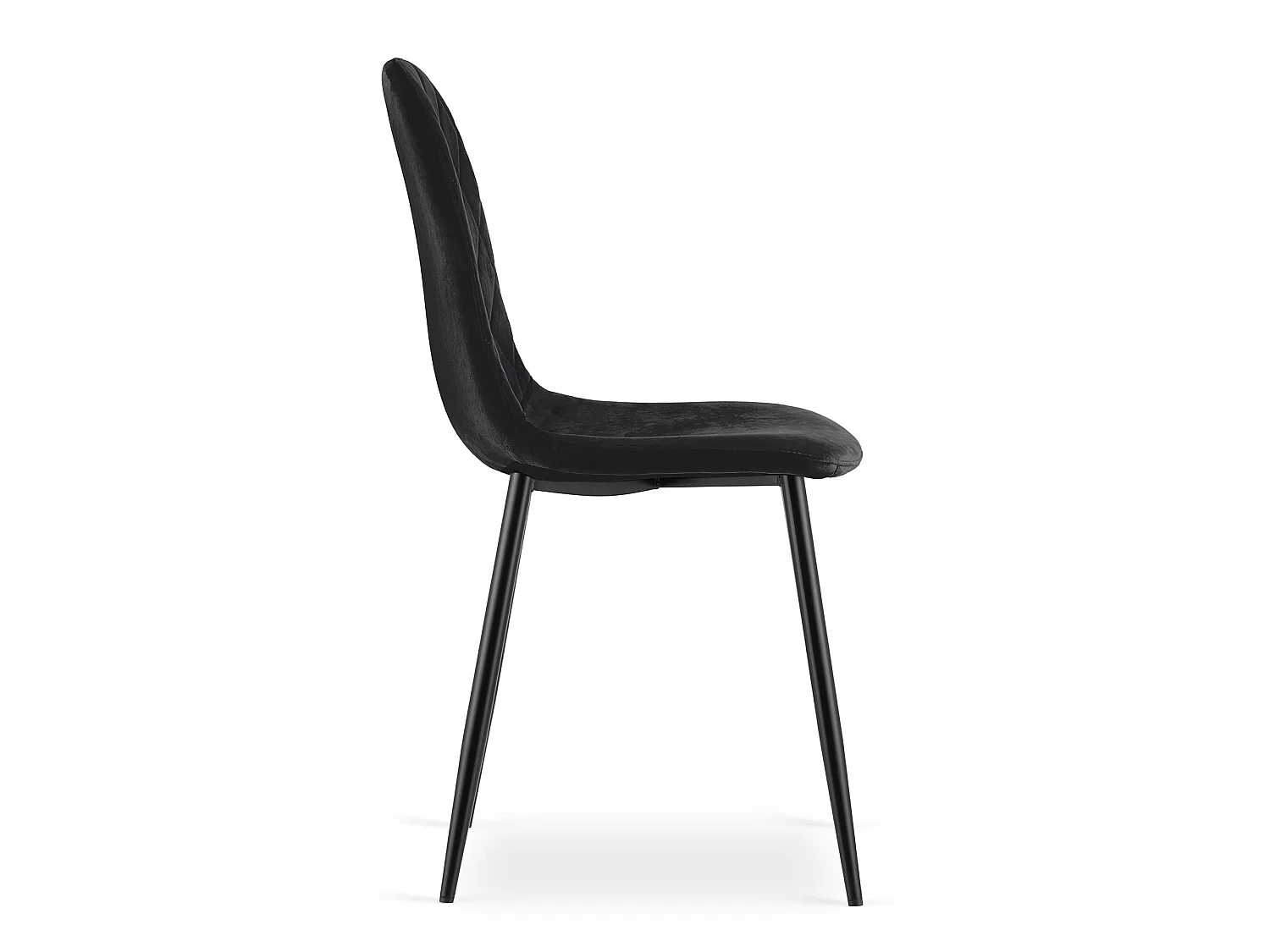Valora DAPI CHAISES en velours noir, chaises ergonomiques modernes x4