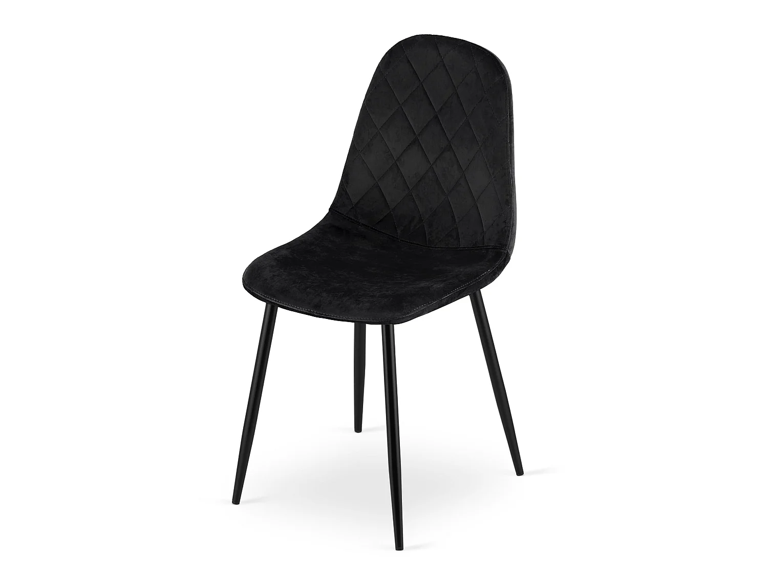 Valora DAPI CHAISES en velours noir, chaises ergonomiques modernes x4