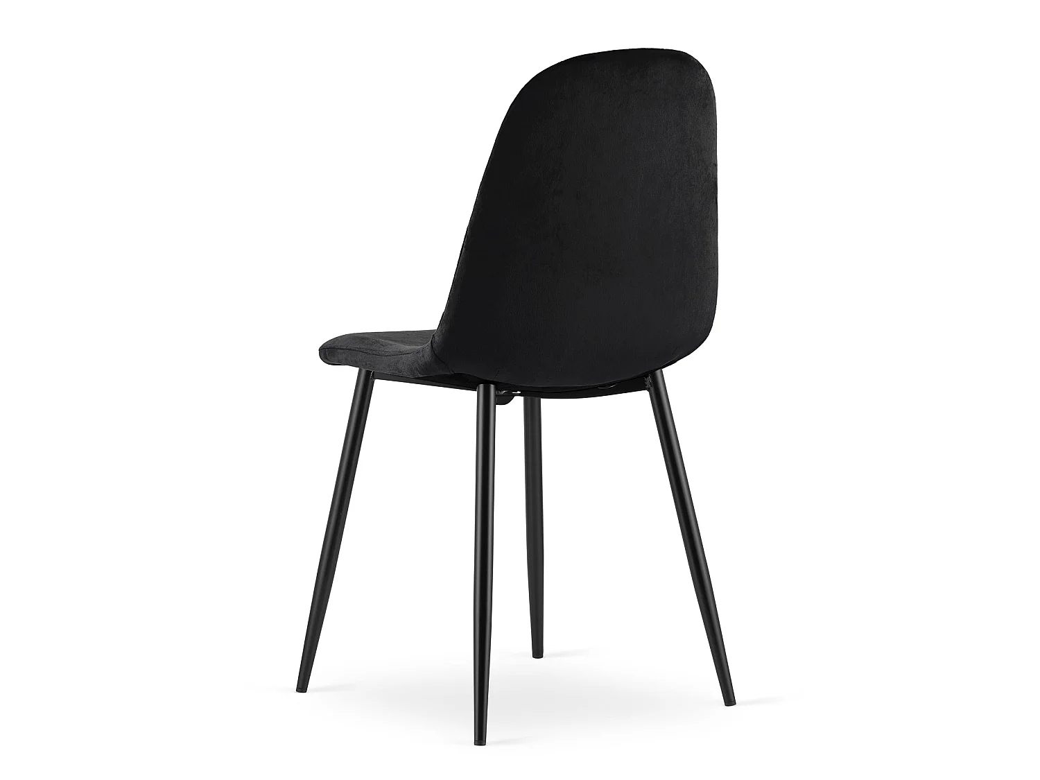 Valora DAPI CHAISES en velours noir, chaises ergonomiques modernes x4