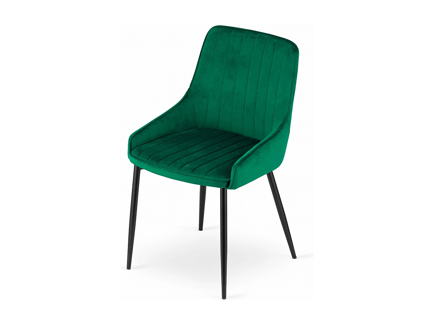Chaise Valora MONZA en velours vert, design ergonomique x4
