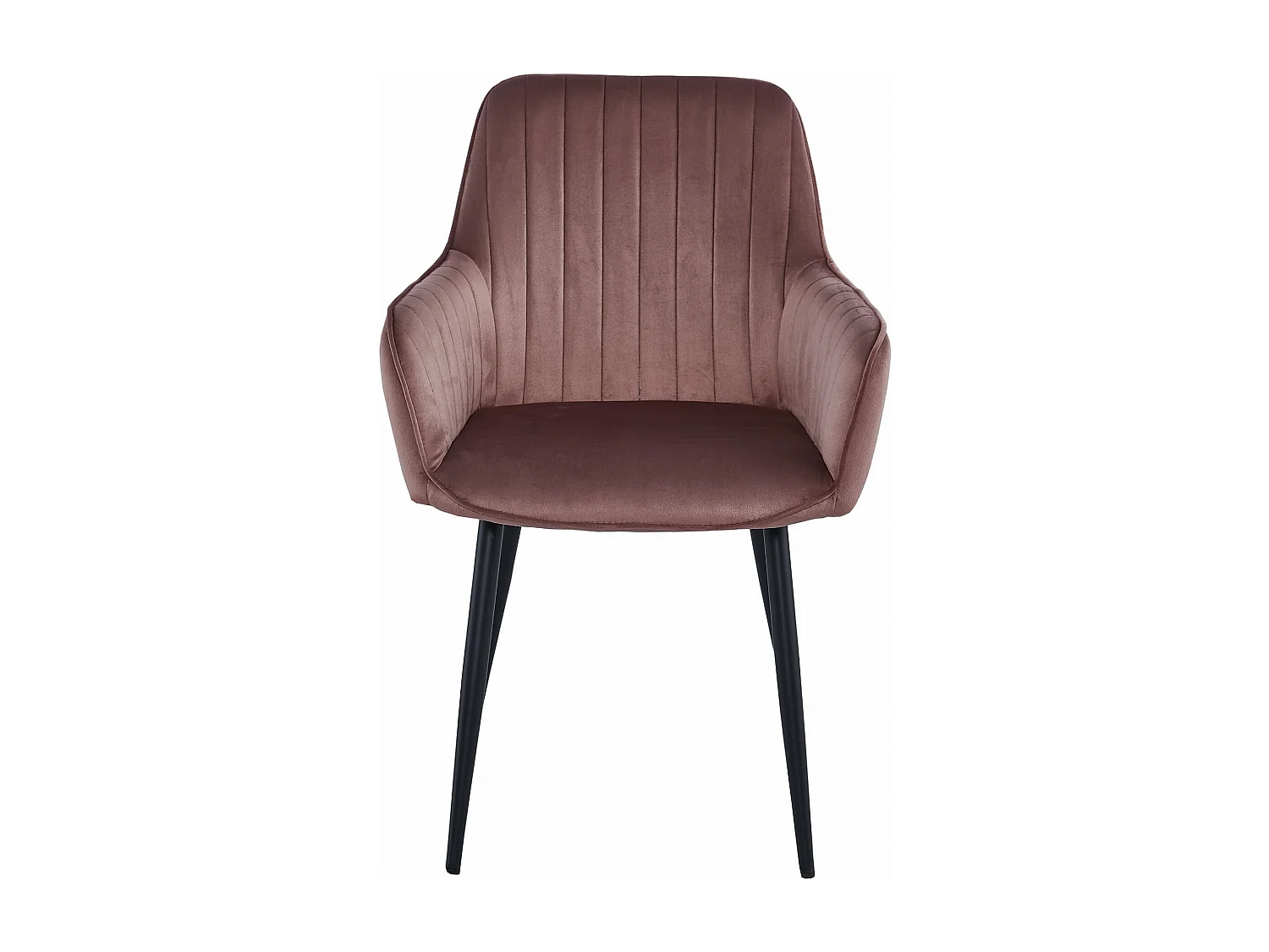 Ensemble de 2 chaises Valora SELO en velours rose et pieds noirs