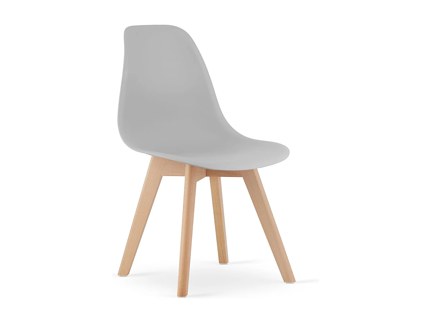 Valora KITO stoel ergonomische grijze houten poten voor woonkamer x2