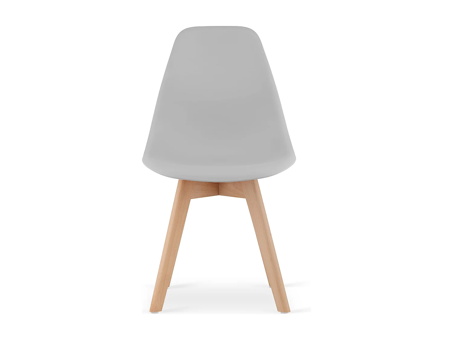 Chaise Valora KITO ergonomique, pieds en bois gris, pour salon (x2)