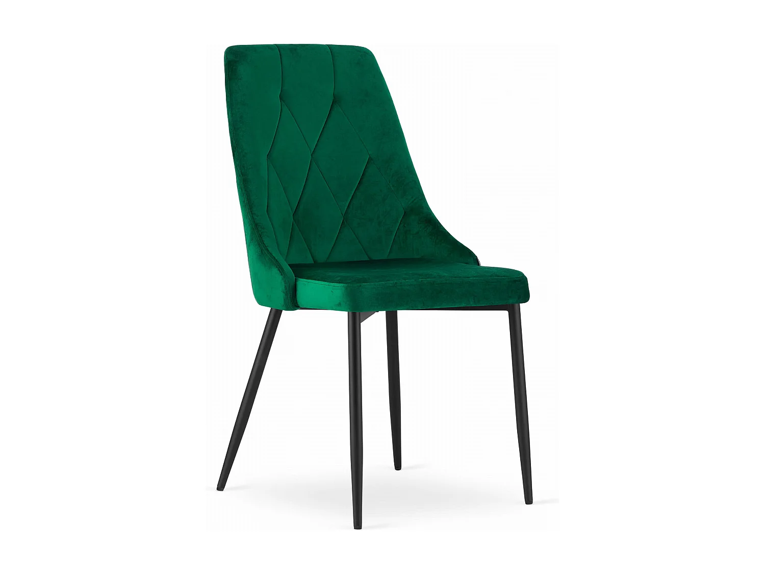 Chaise Valora IMOLA en velours vert foncé, design moderne x3