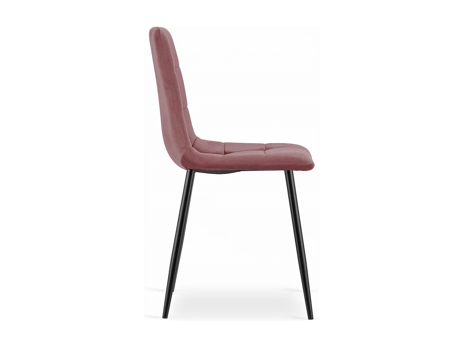 Valora PYRA stoel roze fluweel / zwarte poten x 1 Modern design voor woonkamer