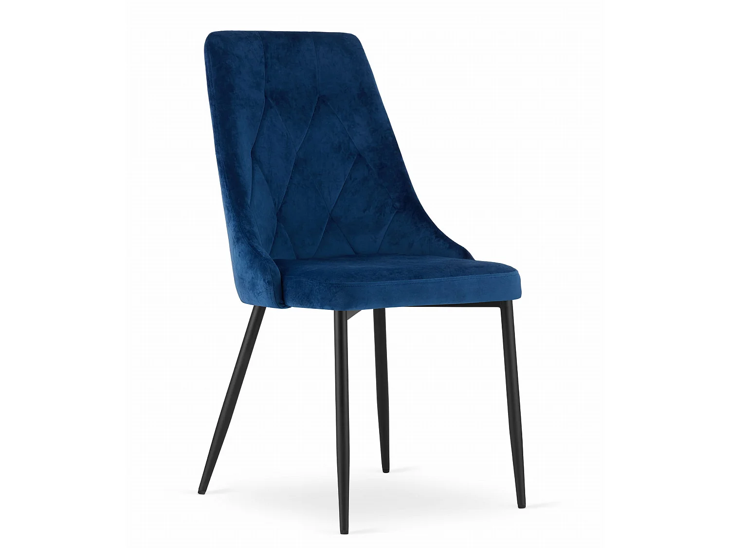Valora IMOLA stoel, modern marineblauw fluweel voor de woonkamer, 2 stuks