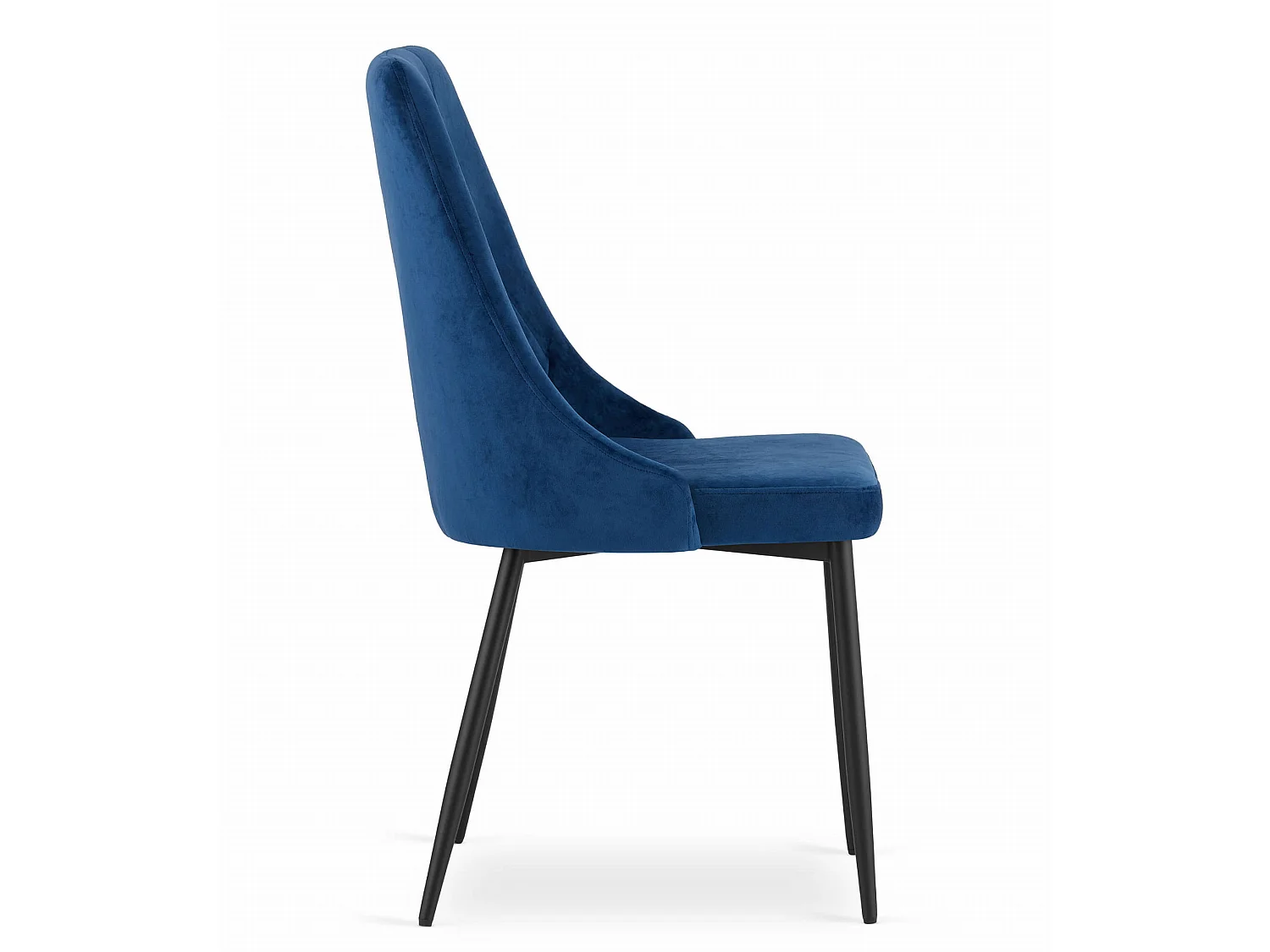 Valora IMOLA stoel, modern marineblauw fluweel voor de woonkamer, 2 stuks