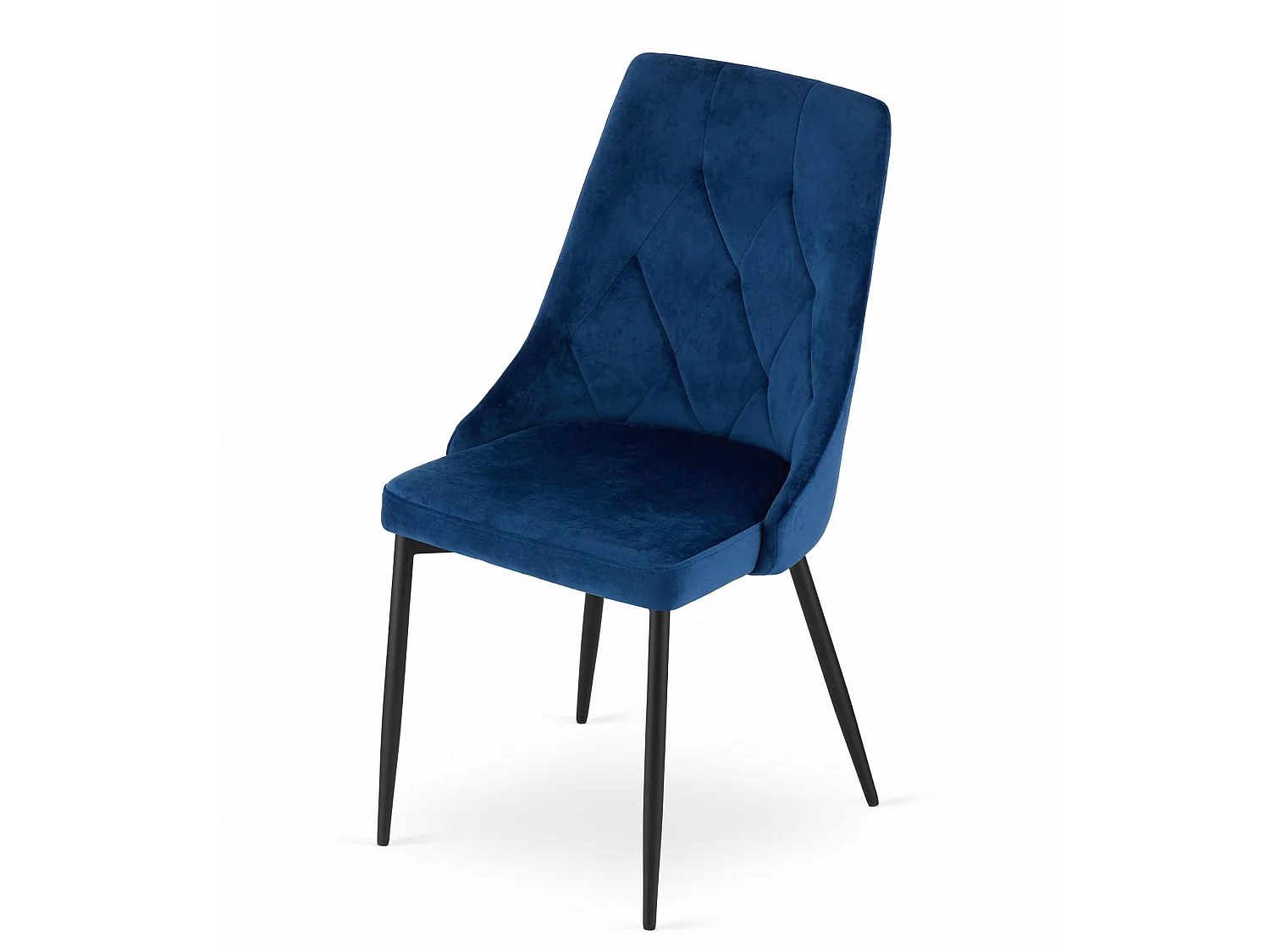Valora IMOLA stoel, modern marineblauw fluweel voor de woonkamer, 2 stuks