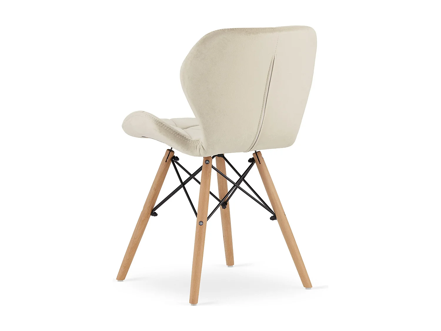 Valora WAKO Sedia in velluto Design Moderno Beige x4