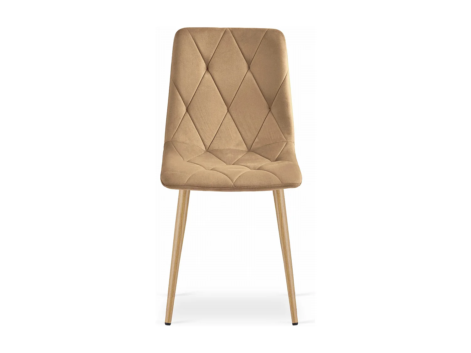 Silla Valora TYRA, terciopelo marrón, patas de madera (x4)