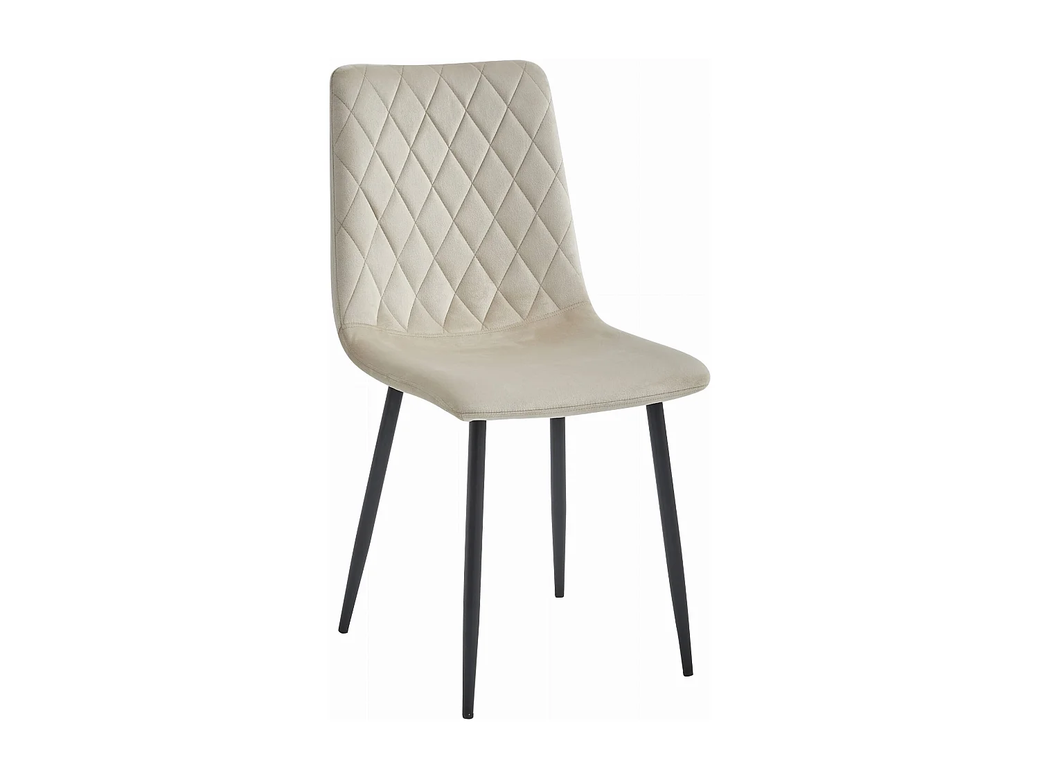 Chaise Valora TURIN en velours beige, design ergonomique x3