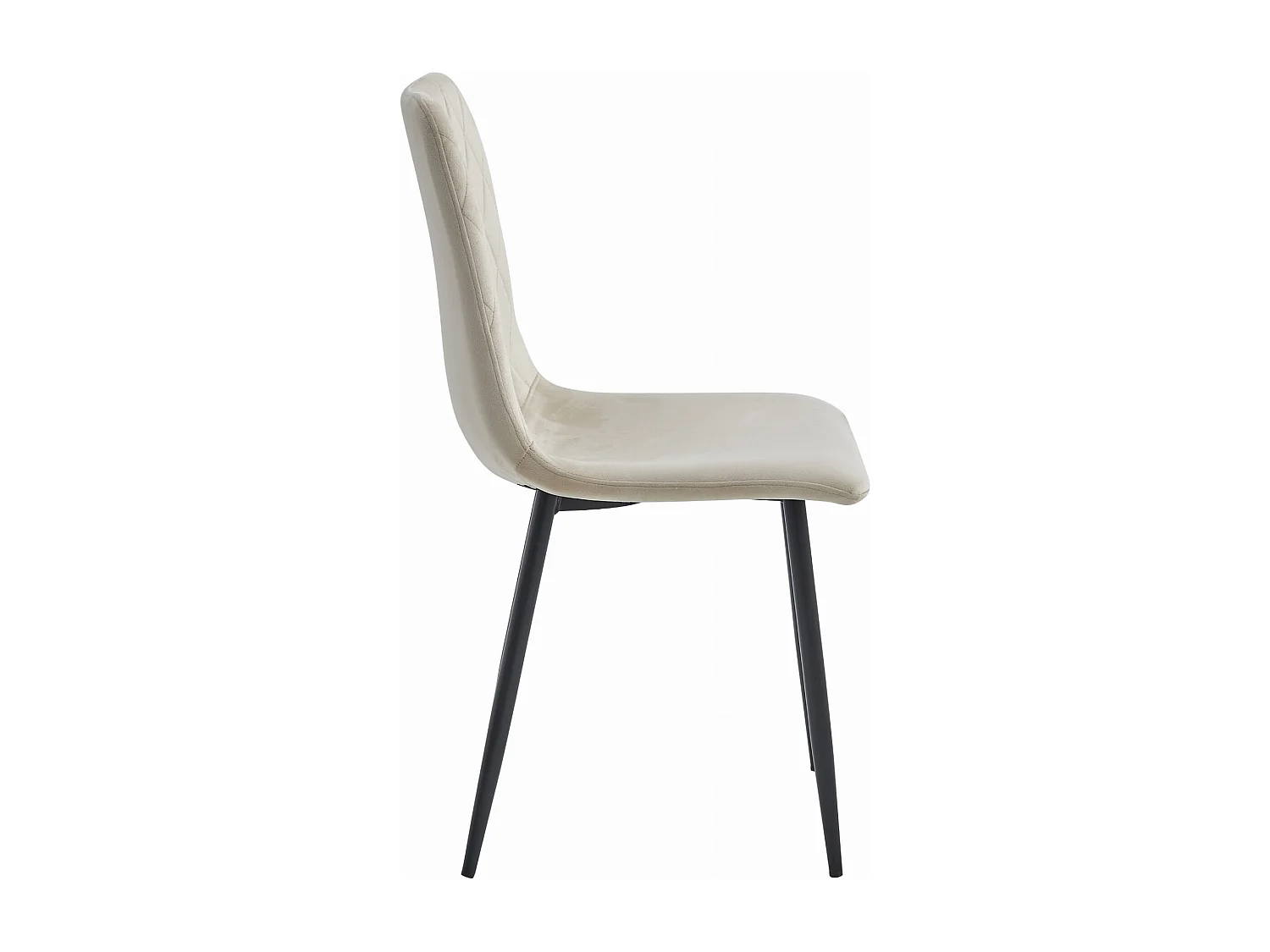 Chaise Valora TURIN en velours beige, design ergonomique x3