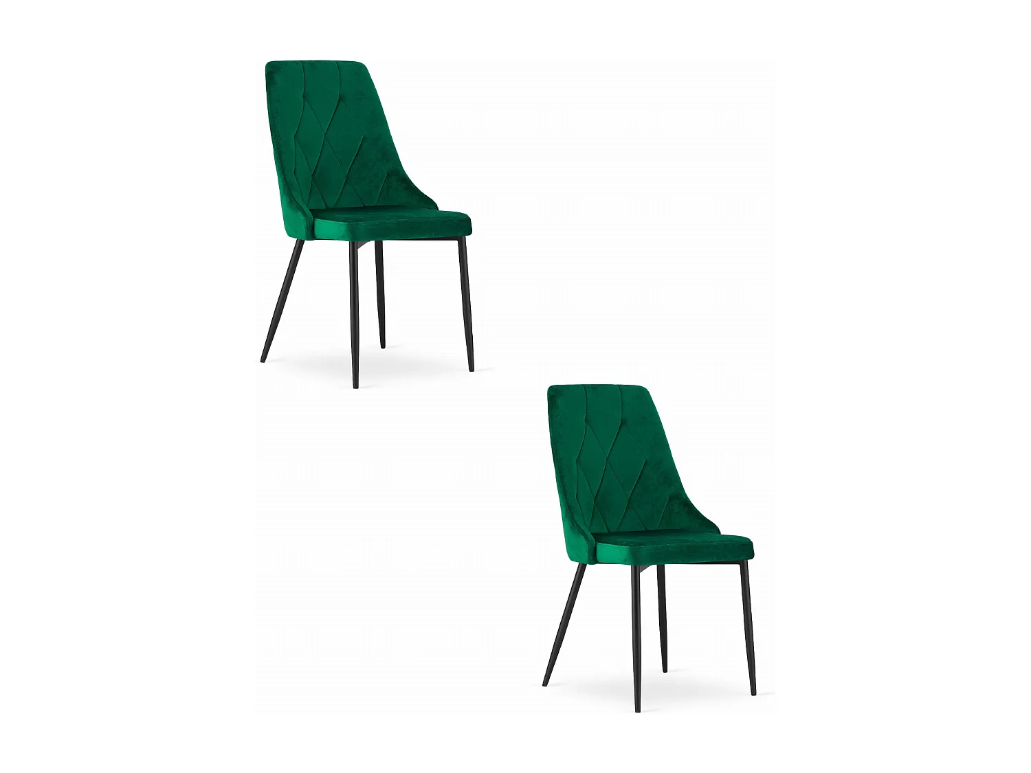 Fauteuil Valora IMOLA moderne en velours vert foncé pour salon x2