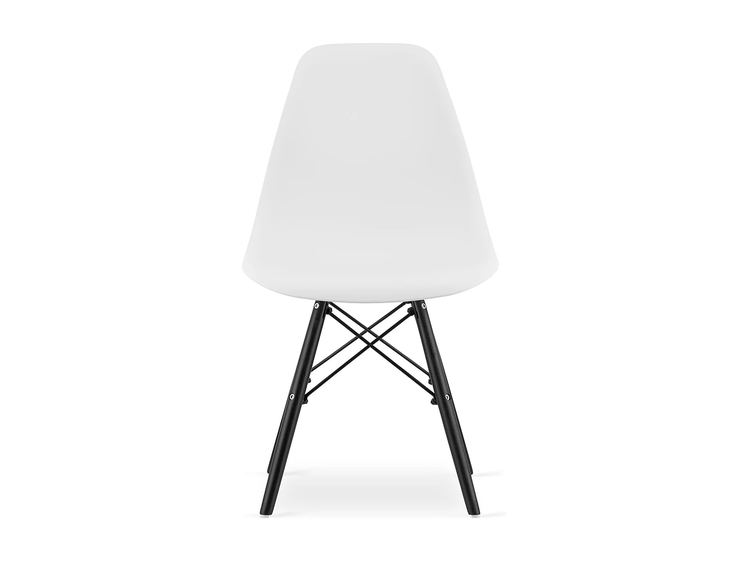 Valora OSAKA Stuhl, ergonomisch, weiß, schwarze Beine, für Wohnzimmer (2 Stück)