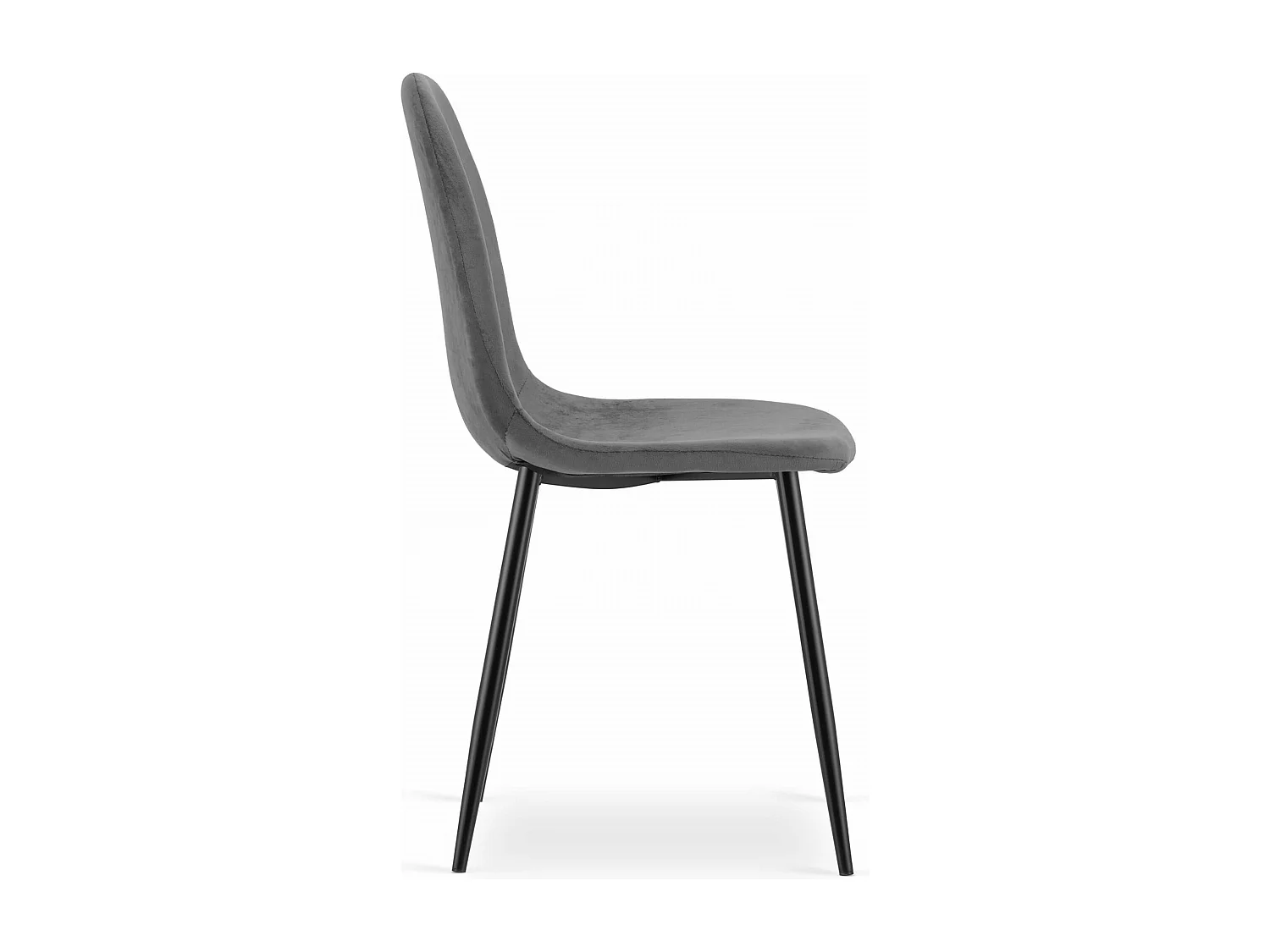 Valora COMO stoel donkergrijs fluweel ergonomisch ontwerp x4