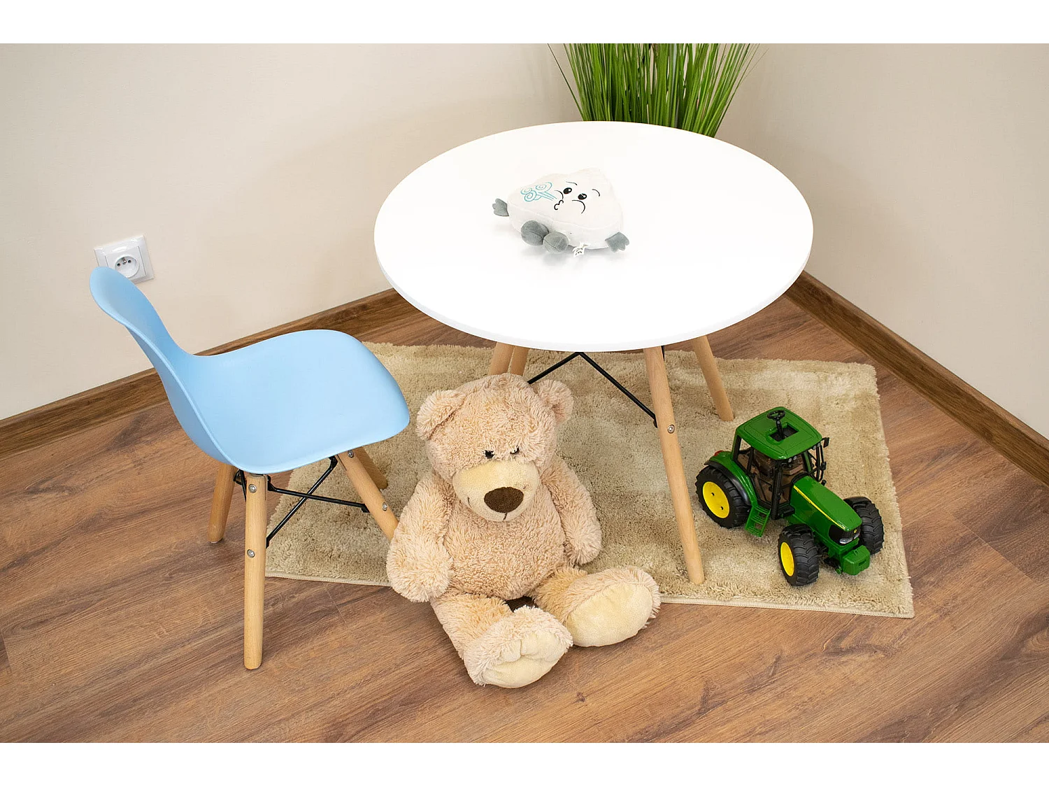 Valora ZUBI stoel ergonomische blauwe houten poten voor kinderen x2