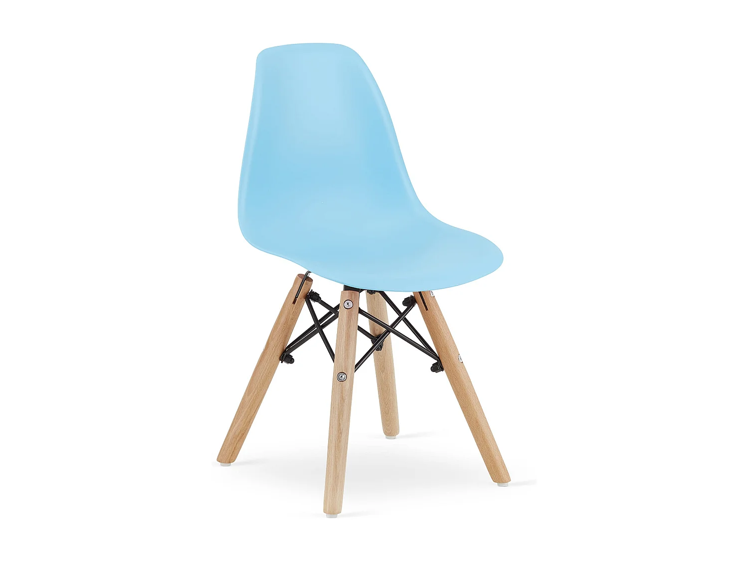 Valora ZUBI Chaise Ergonomique Pieds en Bois Bleus pour Enfants x2