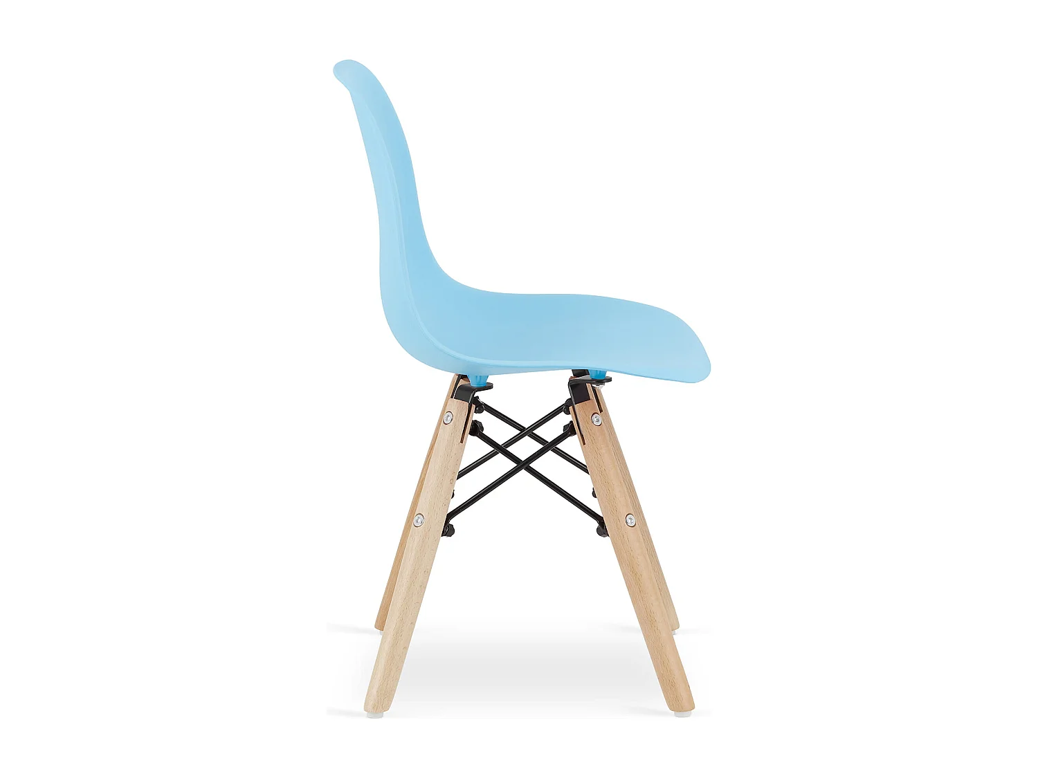 Valora ZUBI Chaise Ergonomique Pieds en Bois Bleus pour Enfants x2