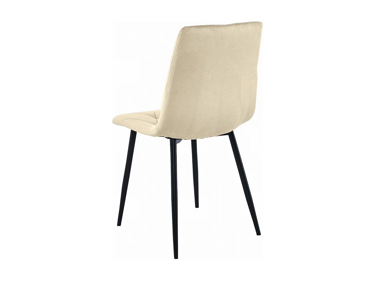 Valora TYRA eetkamerstoel lichtbeige fluweel zwarte poten x4