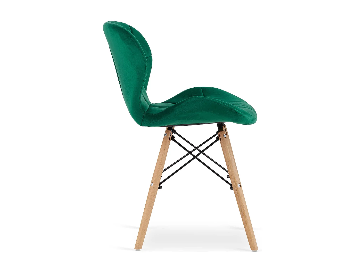 Krzesło Valora WAKO Velvet w kolorze zielonym, nowoczesny design do salonu x3