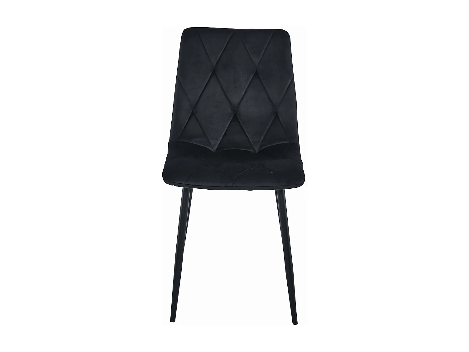 Set di 2 sedie Valora TYRA in velluto nero con gambe in metallo