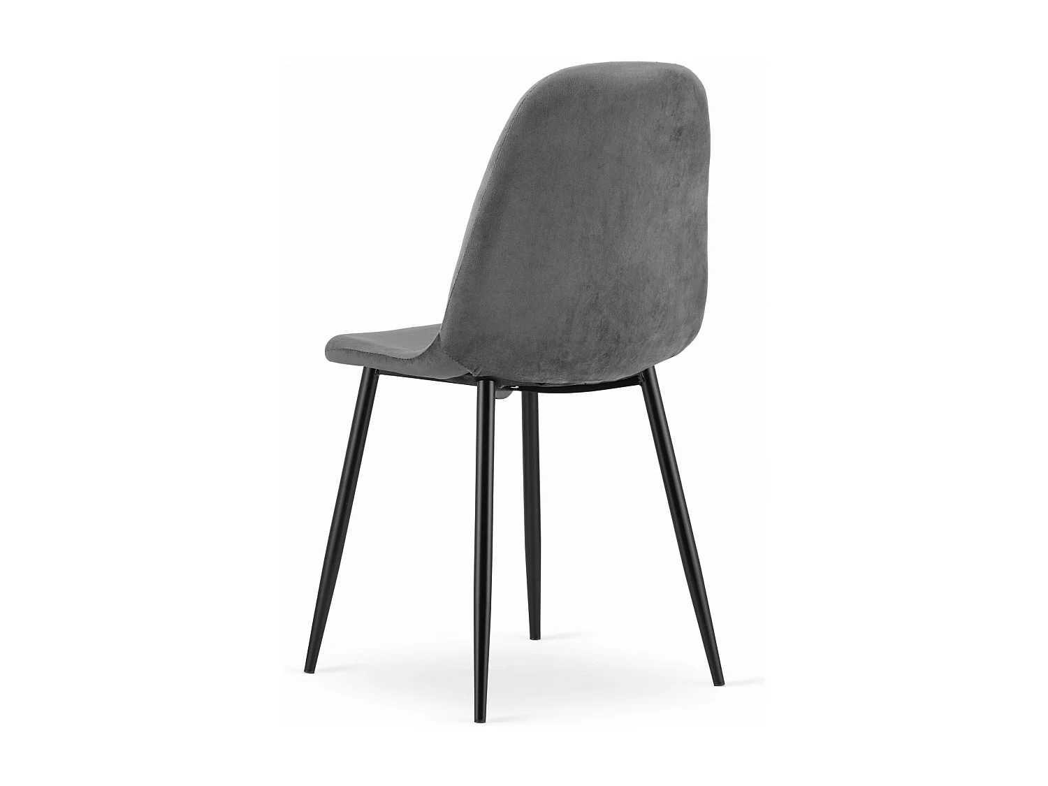 Fauteuil Valora COMO en velours gris foncé pour salon ou salle à manger