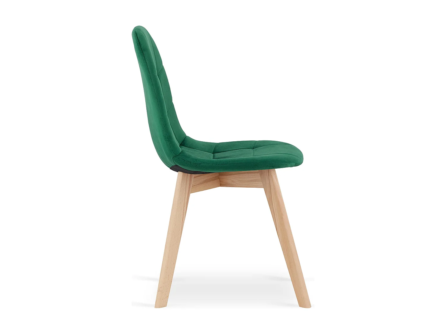 Chaise Valora NUUC en velours vert foncé, design ergonomique x3