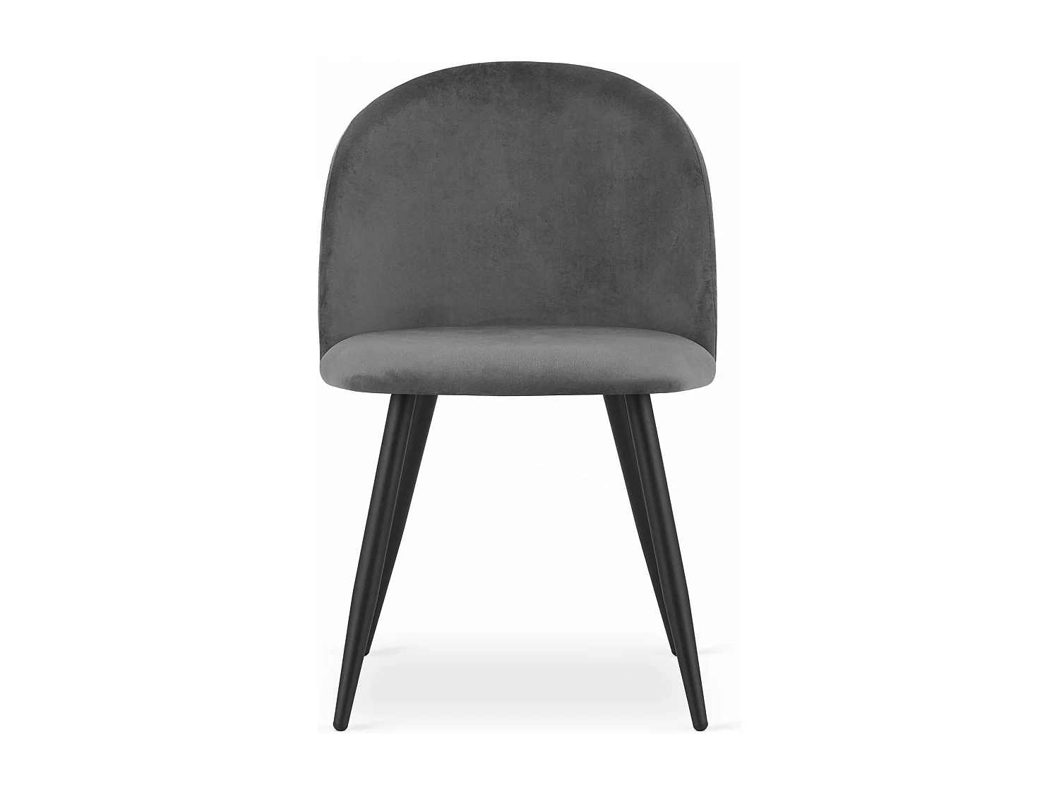 Valora BELLO Stuhl, dunkelgrauer Samt, schwarze Beine, 2er-Set