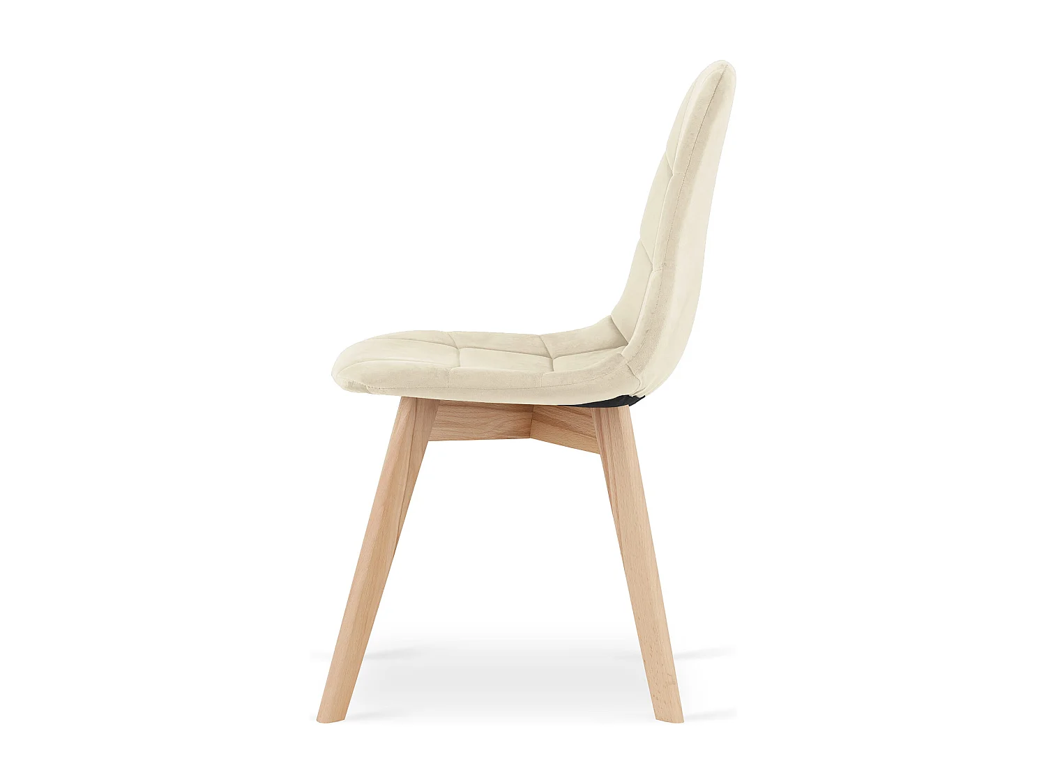 Conjunto de 2 cadeiras Valora NUUC em veludo bege com design ergonômico.